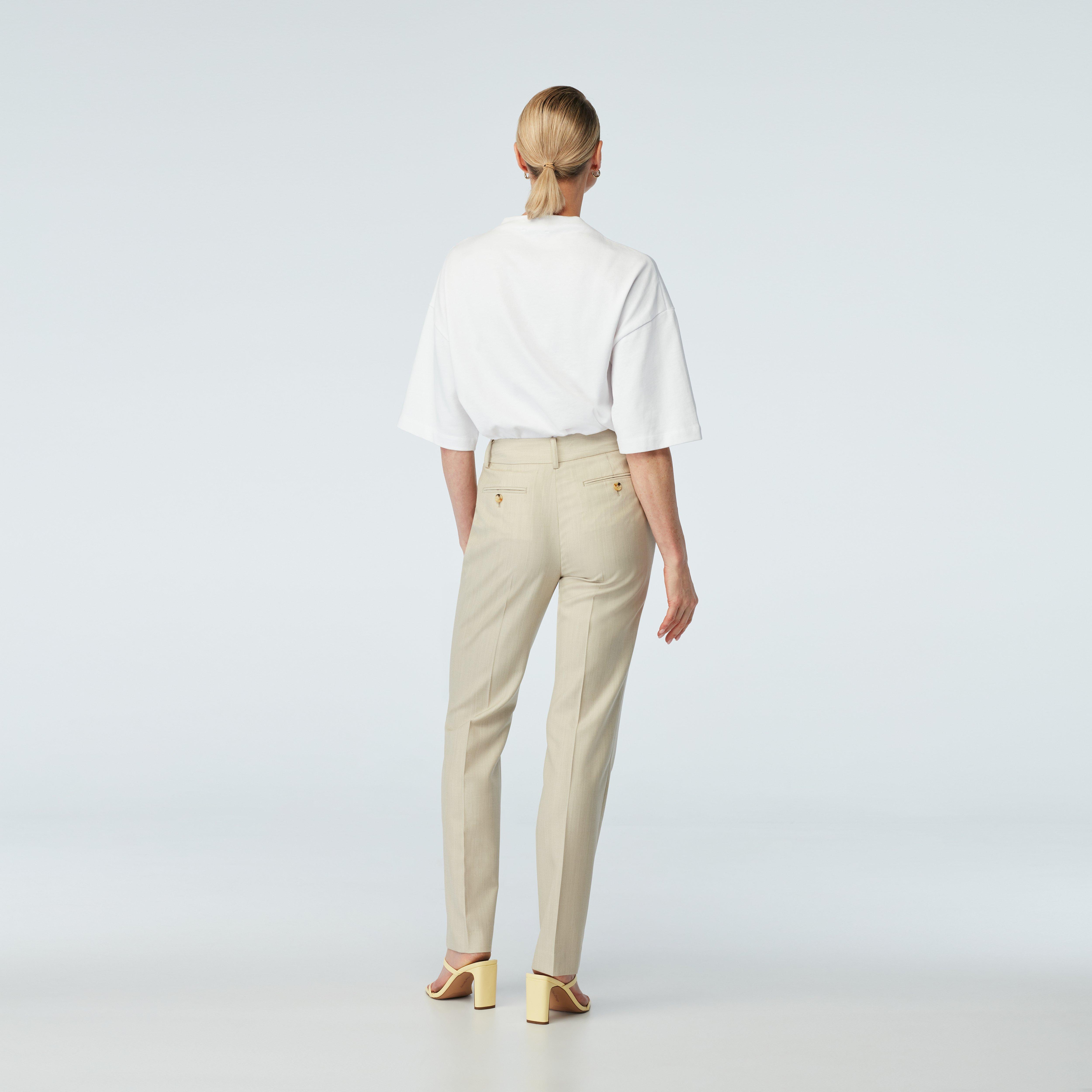 Product thumbnail 2 Cream pants women - Modica Solid Design from Italian Seasonal Indochino Collection