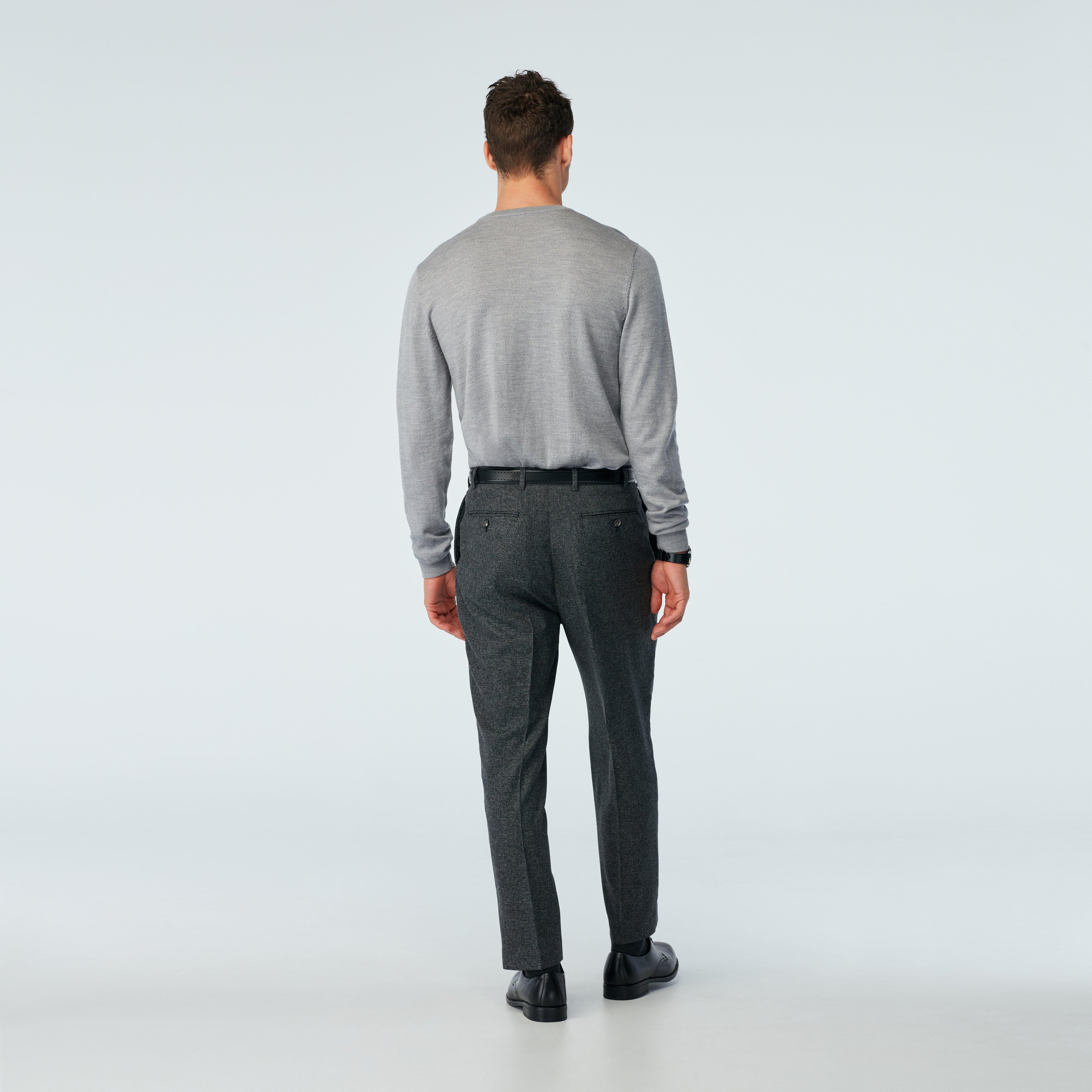 Marche Wool Blend Stretch Charcoal Suit