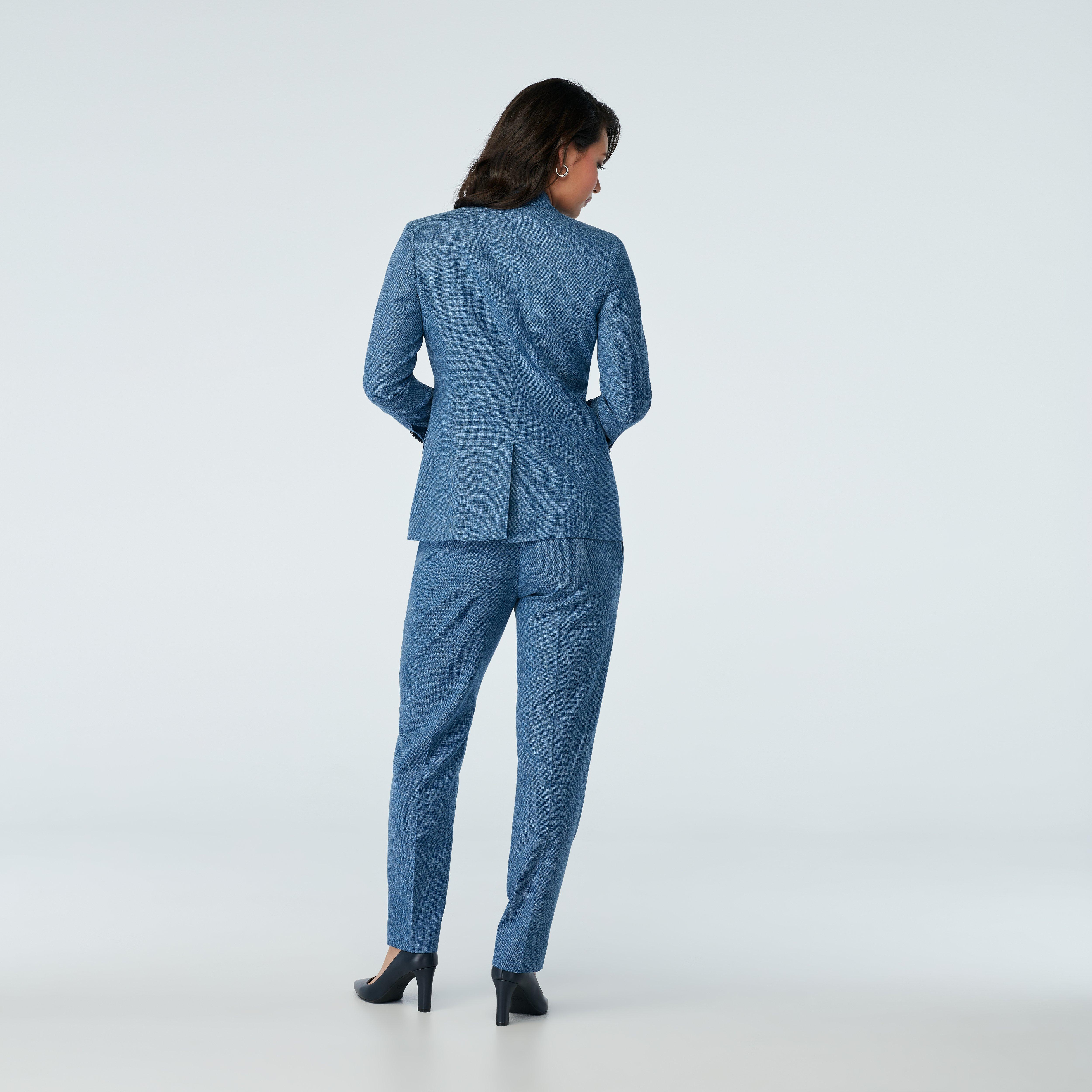 Product thumbnail 2 Blue suit women - Marche Solid Design from Italian Indochino Collection