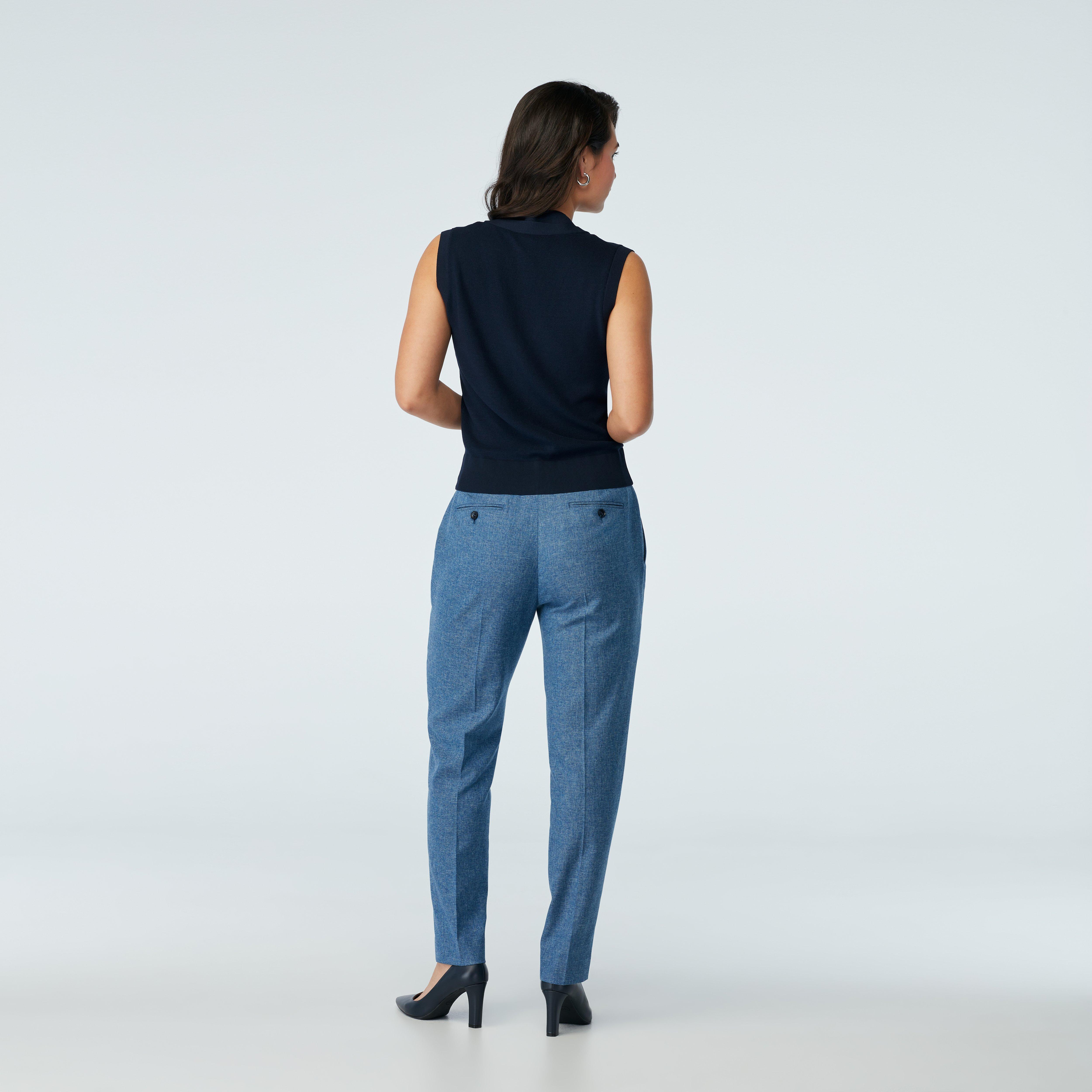 Product thumbnail 2 Blue pants women - Marche Solid Design from Italian Seasonal Indochino Collection