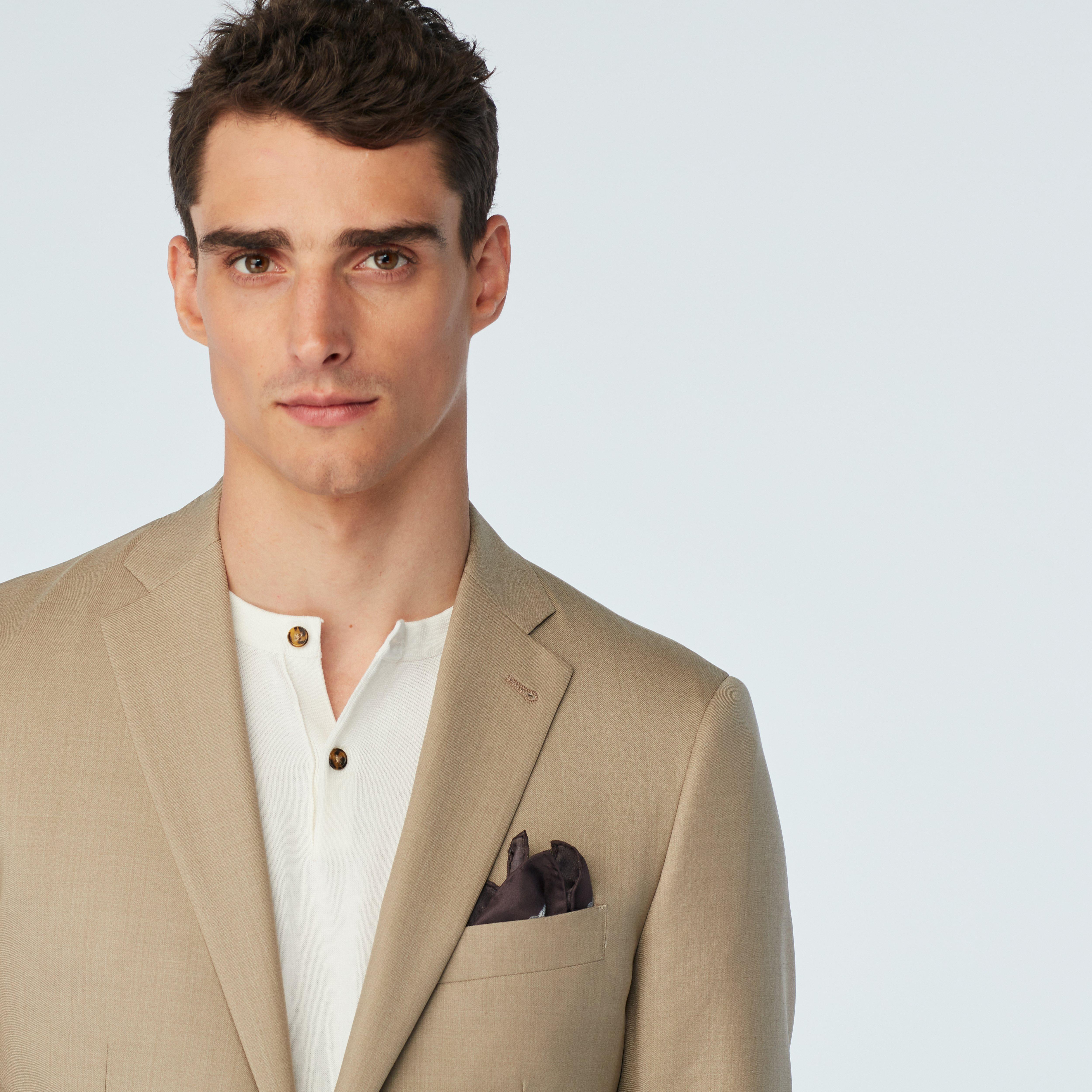 Men's Custom Blazers - Odell Wool Sisal Sand Blazer | INDOCHINO