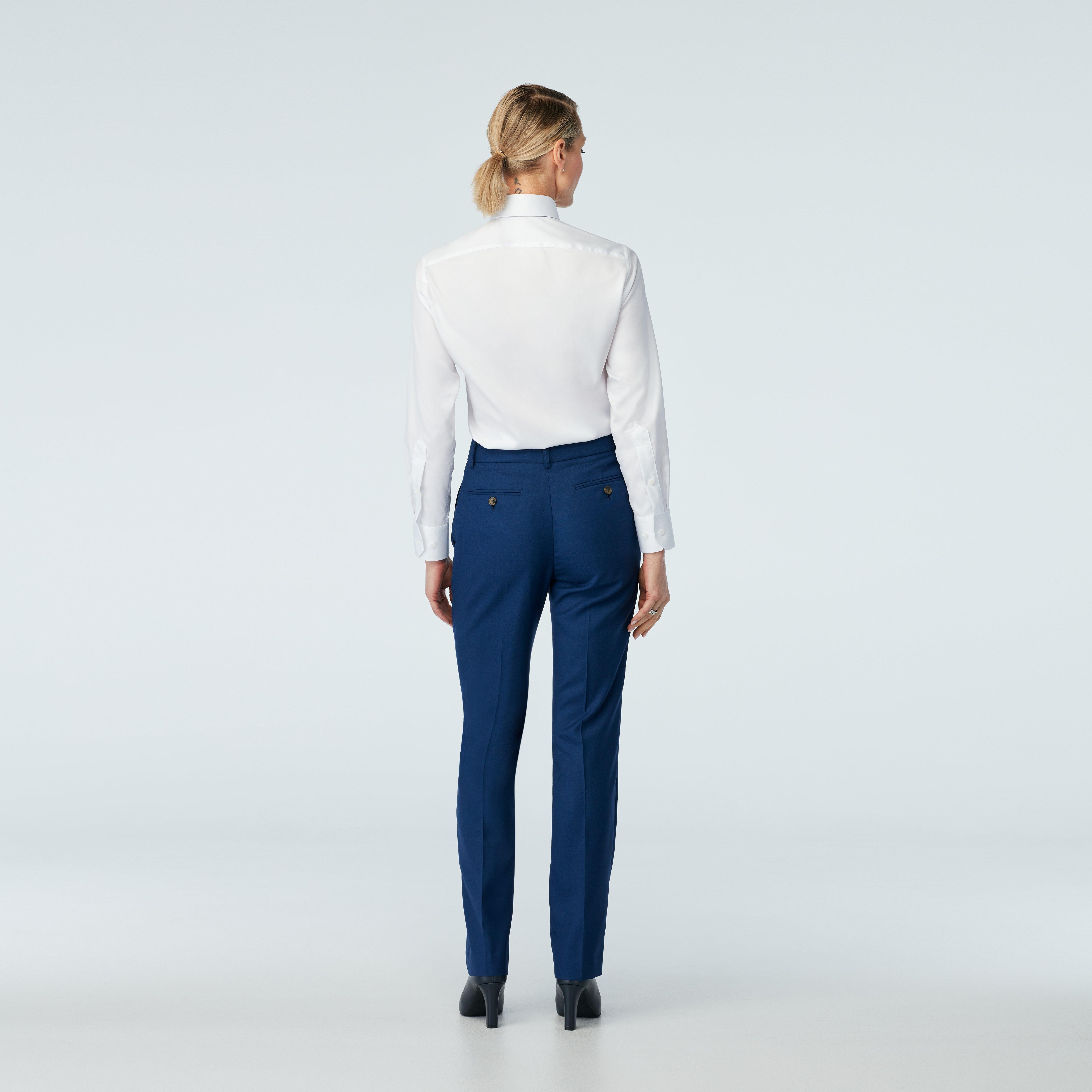 Product thumbnail 2 Blue pants women - Odell Solid Design from Luxury Indochino Collection