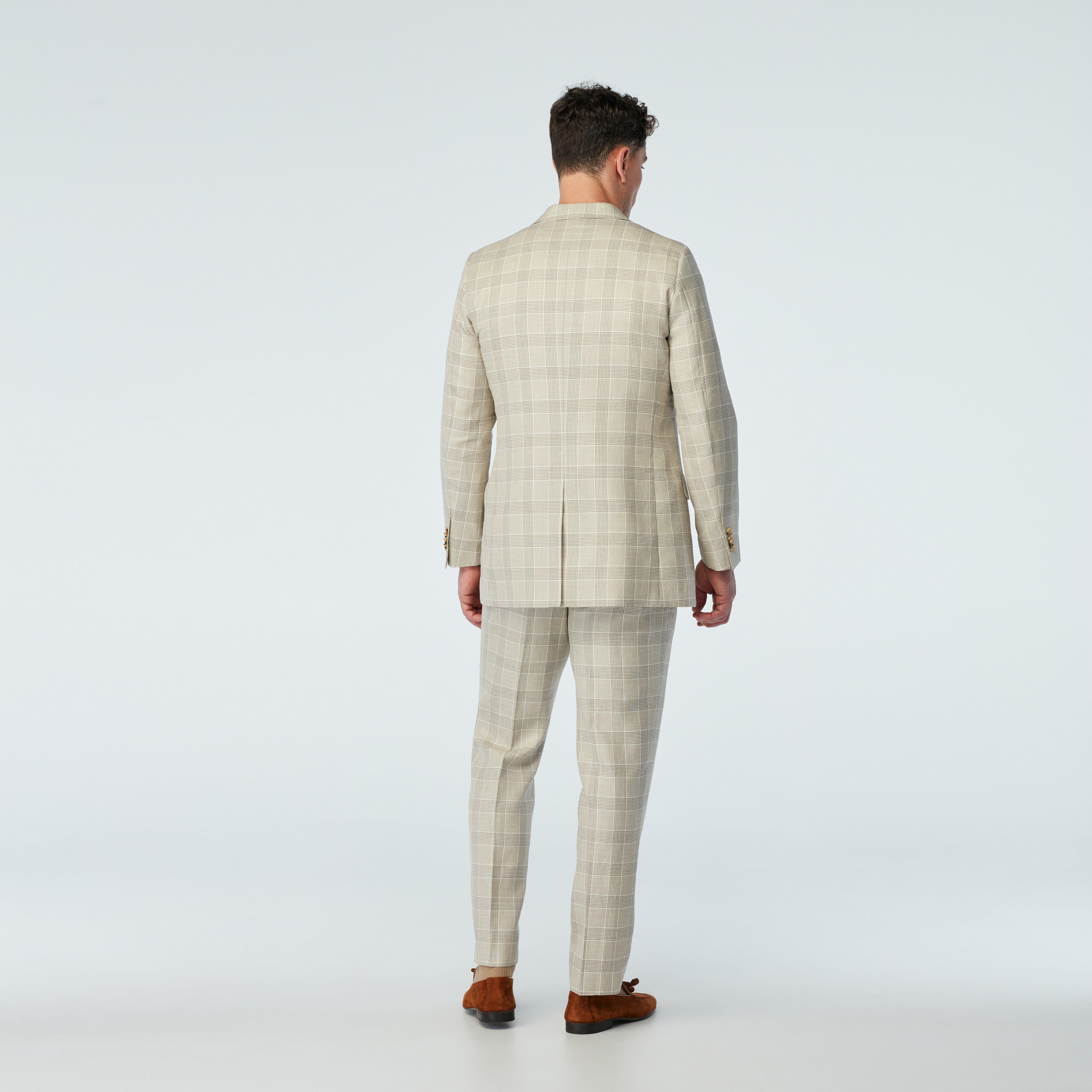 Men's Custom Suits - Outwell Plaid Sand Suit | INDOCHINO