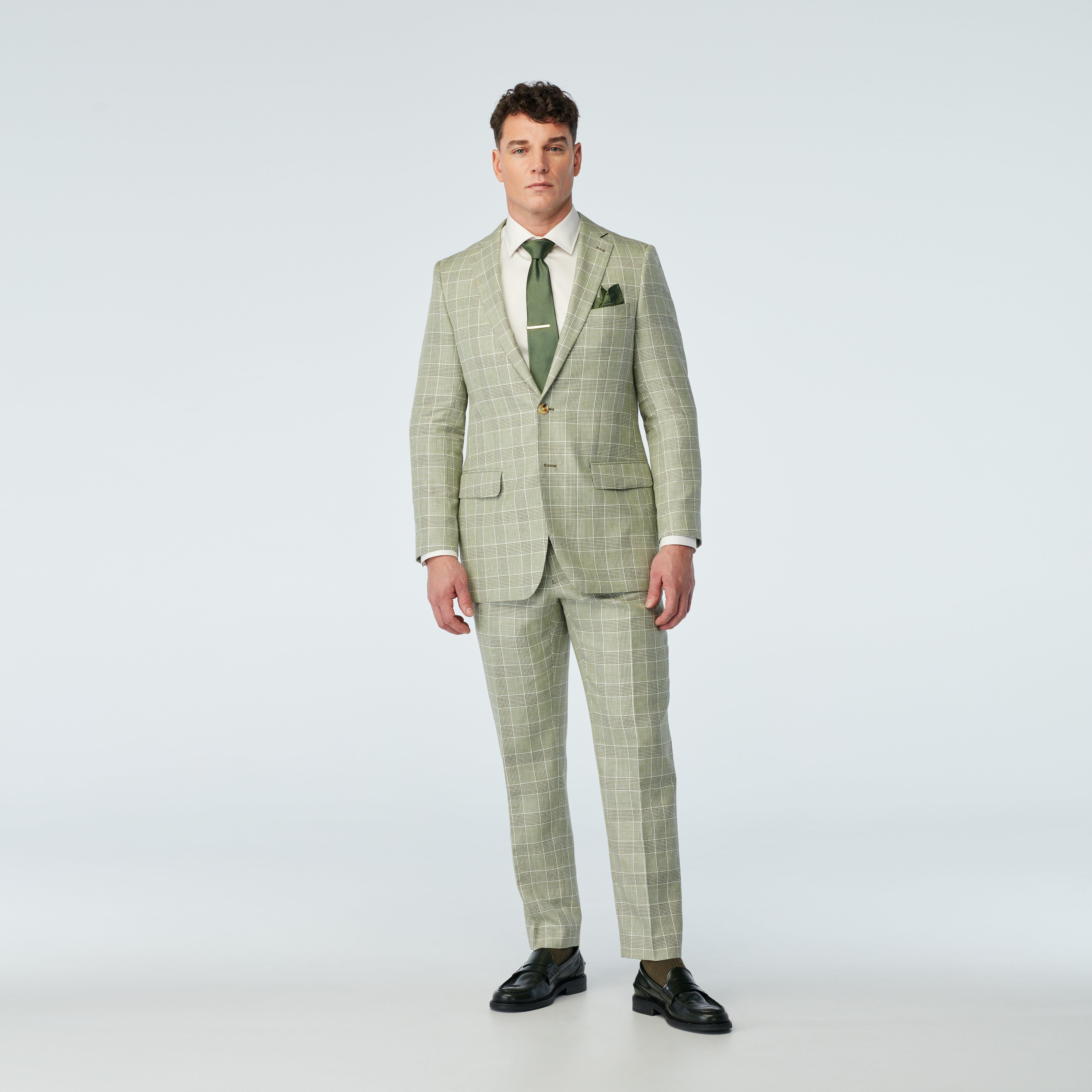 Green suit - Outwell Plaid Design from Spring / Summer Indochino Collection