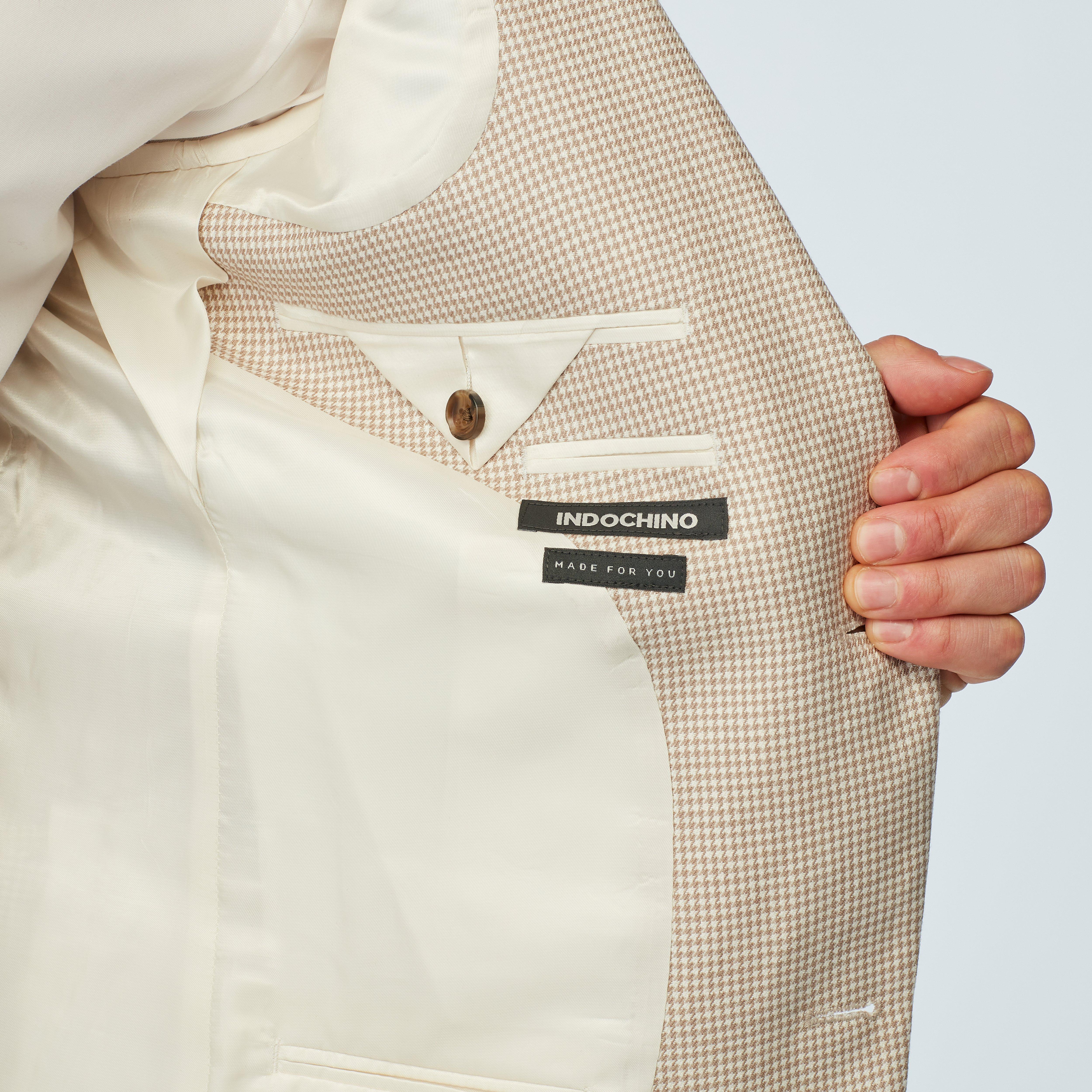 Product thumbnail 5 Sand suit - Ockbrook Houndstooth Design from Spring / Summer Indochino Collection