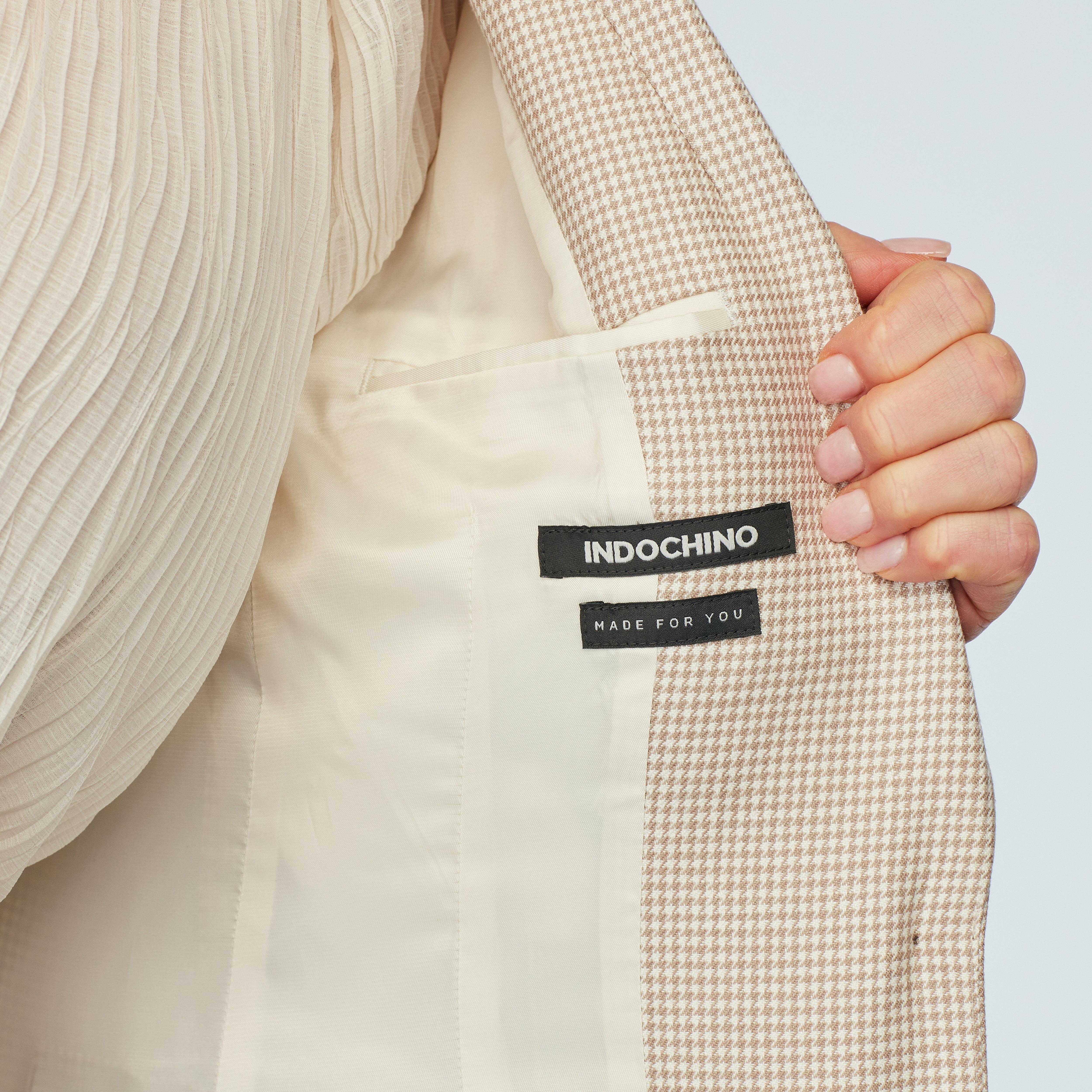 Product thumbnail 3 Sand blazer women - Ockbrook Houndstooth Design from Spring / Summer Indochino Collection