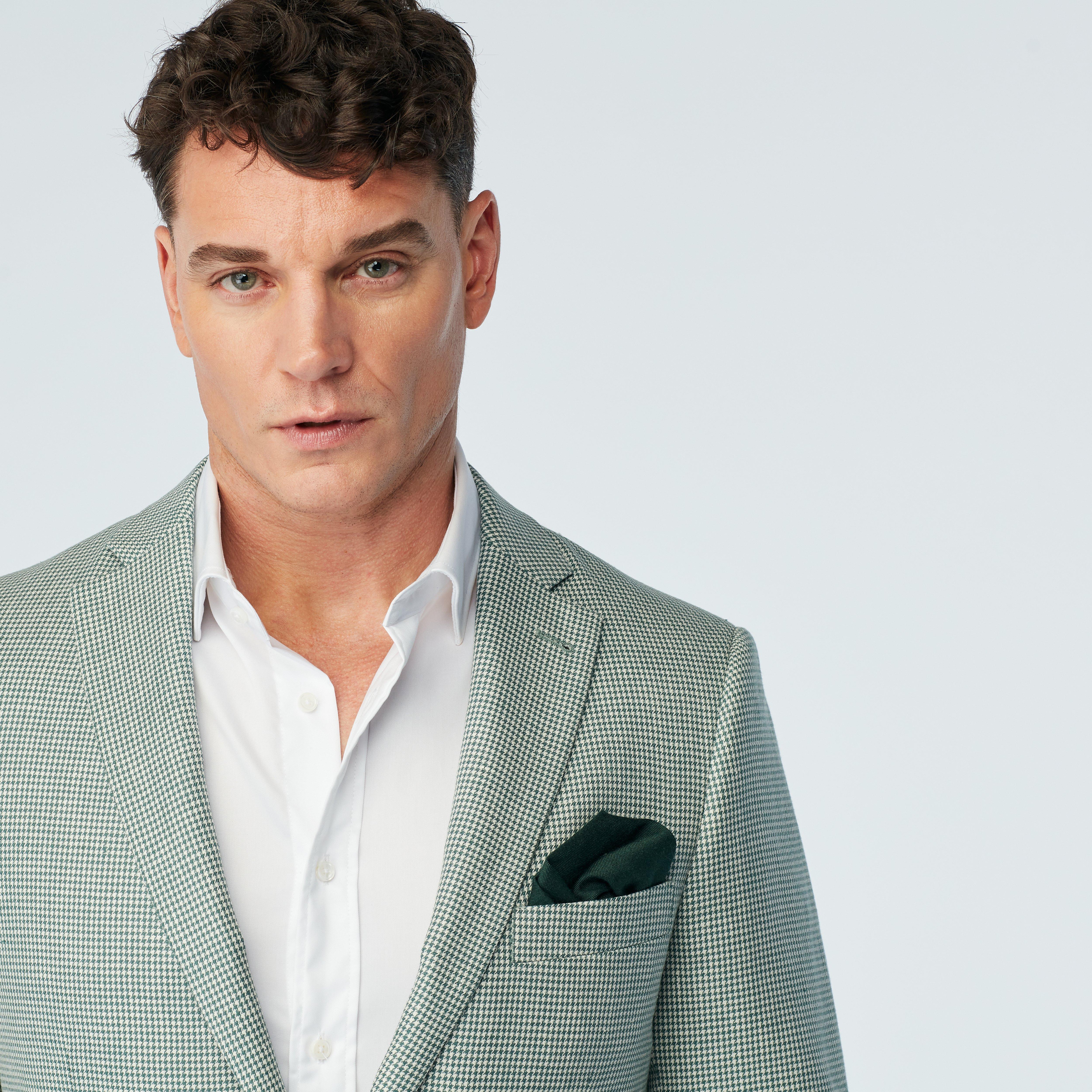 Product thumbnail 6 Teal suit - Ockbrook Houndstooth Design from Spring / Summer Indochino Collection