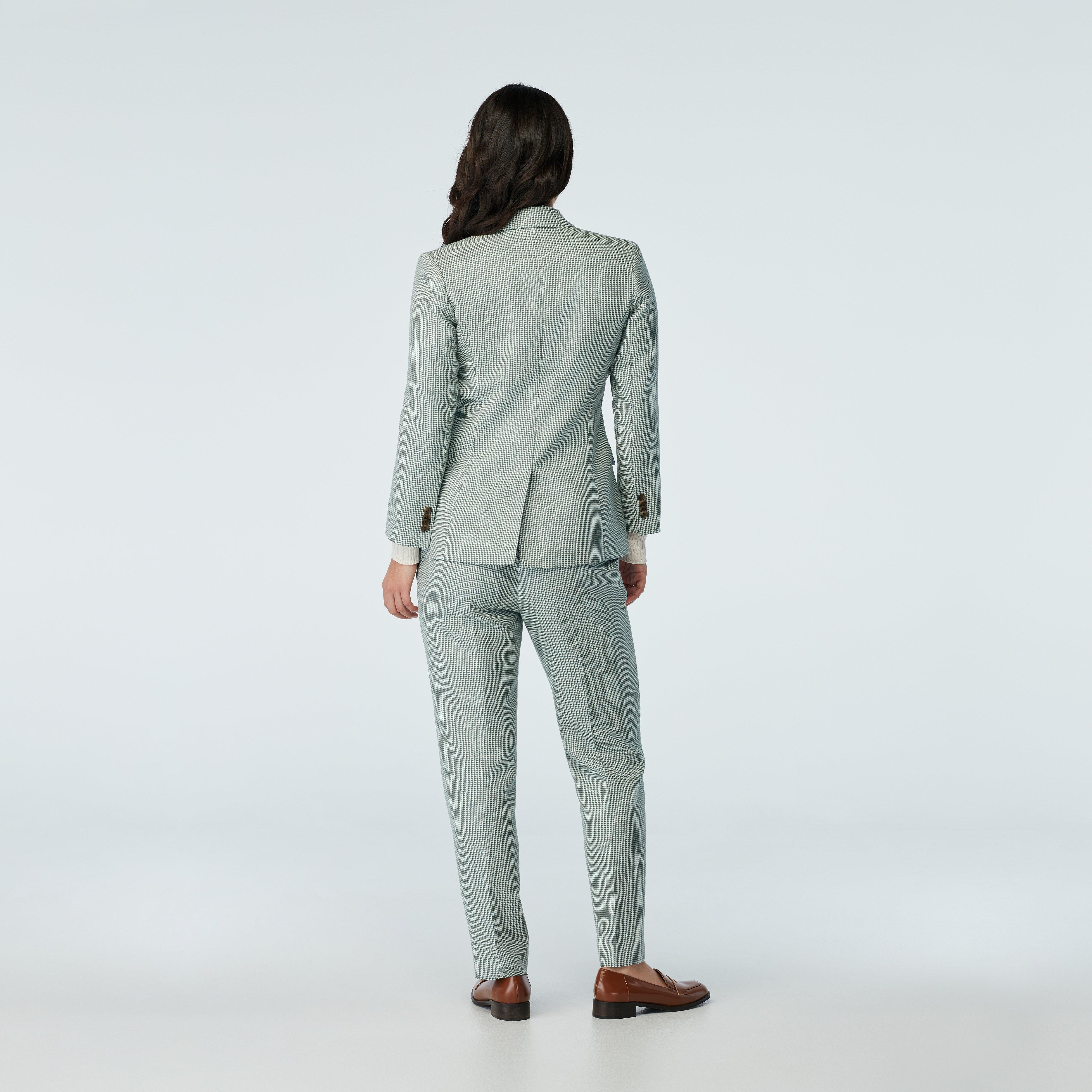 Product thumbnail 2 Teal blazer women - Ockbrook Houndstooth Design from Spring / Summer Indochino Collection