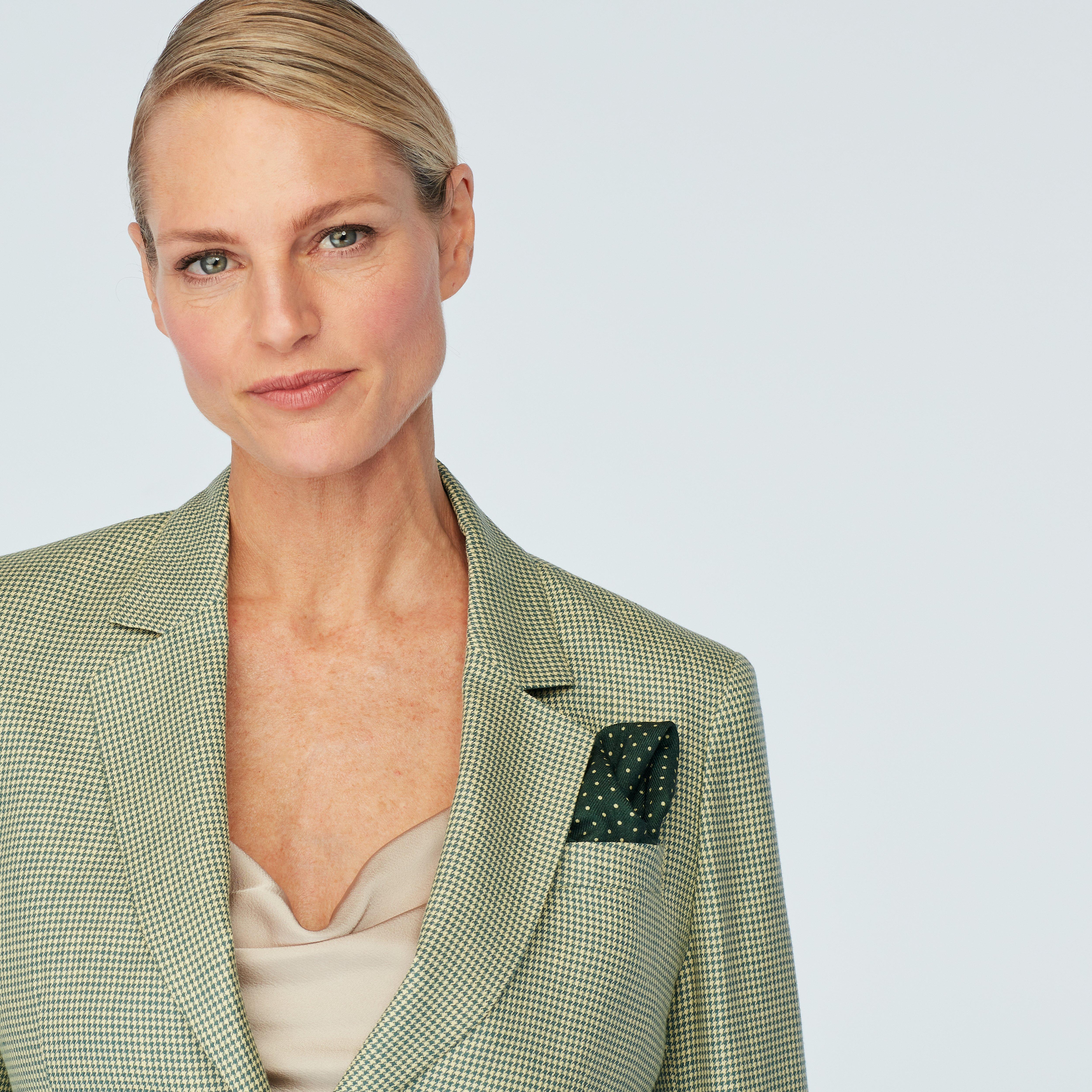 Product thumbnail 4 Green blazer women - Ockbrook Houndstooth Design from Spring / Summer Indochino Collection