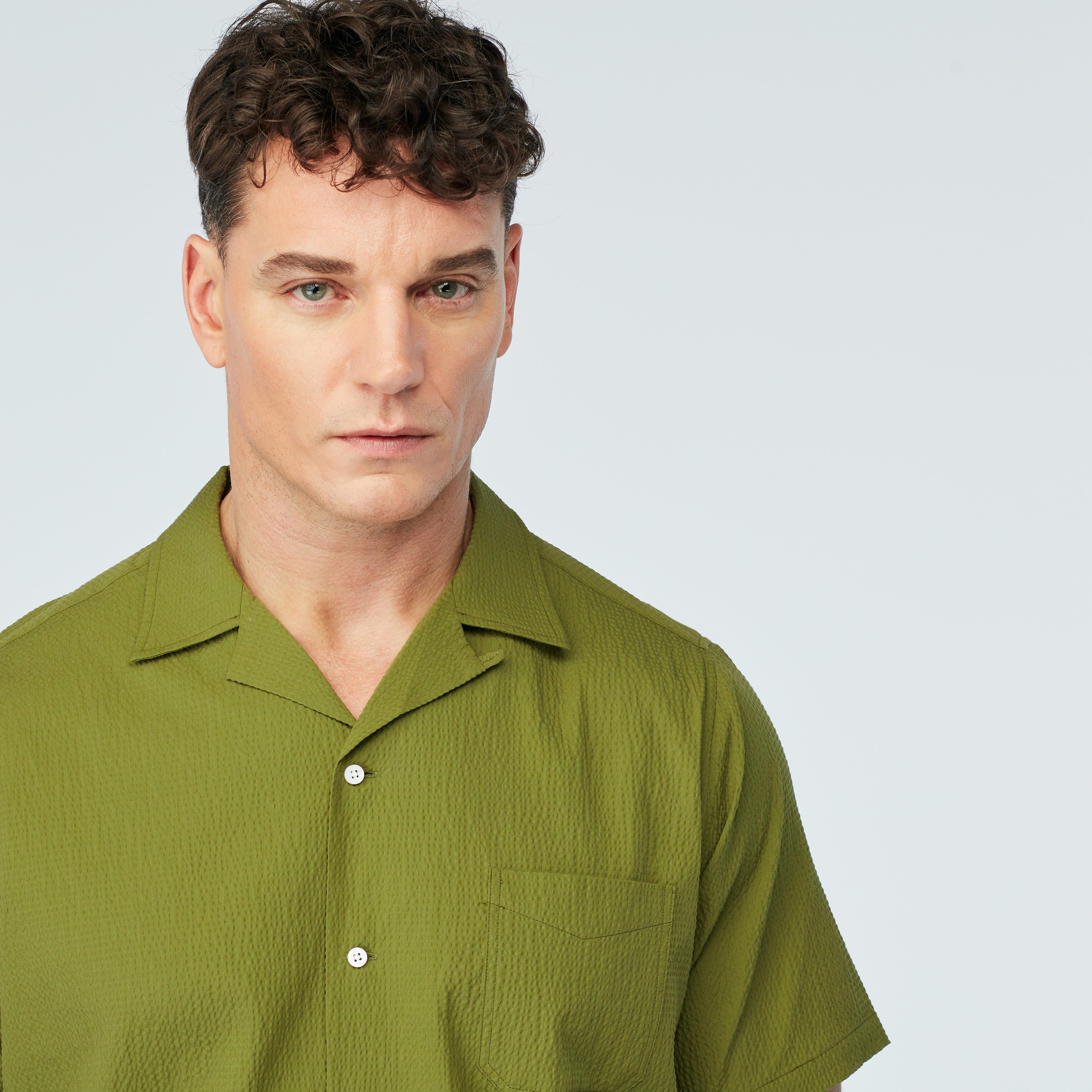 Product thumbnail 3 Green campshirt - Oakington Solid Design from Spring / Summer Indochino Collection