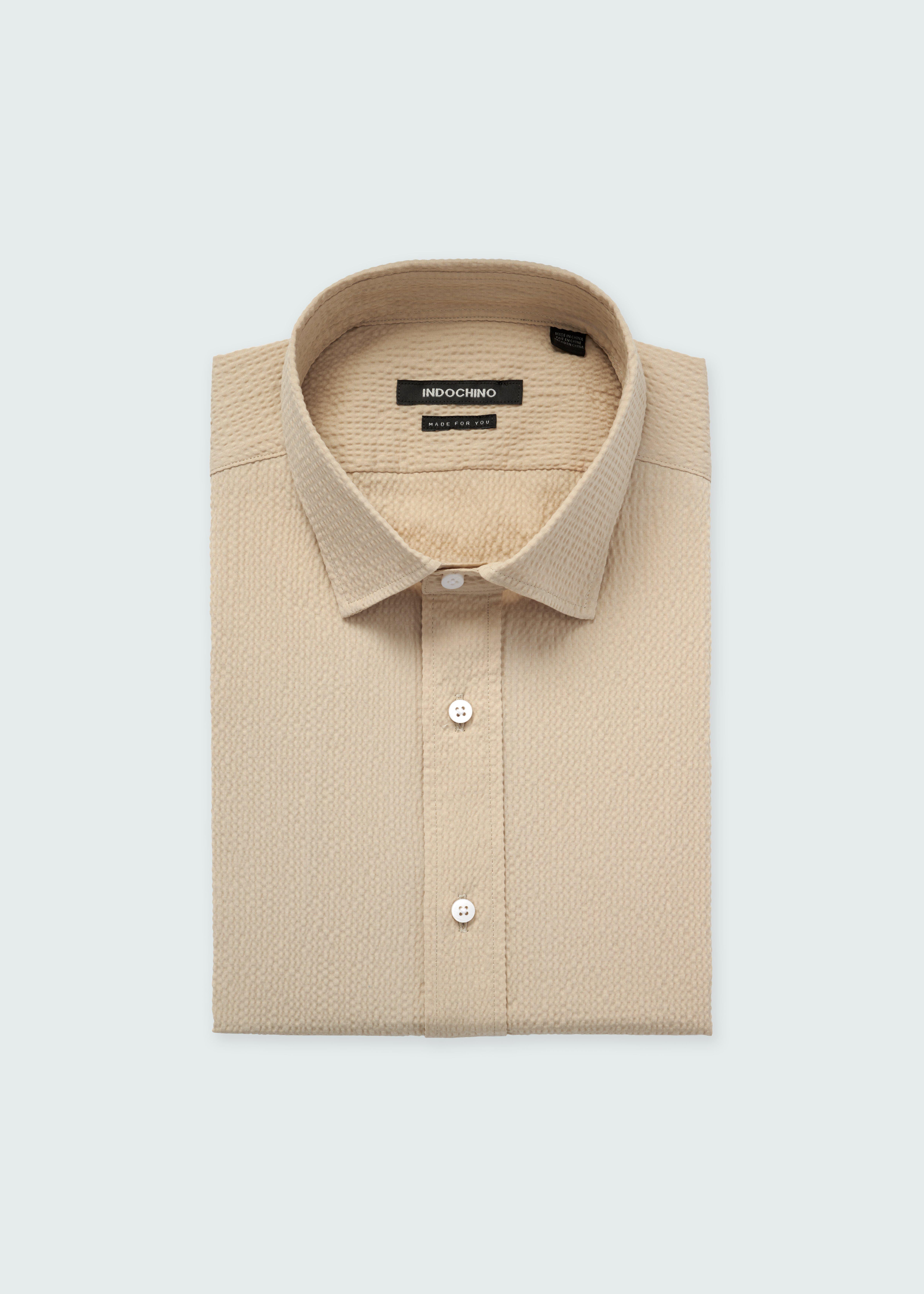 Sand shirt - Oakington Solid Design from Premium Spring / Summer Indochino Collection