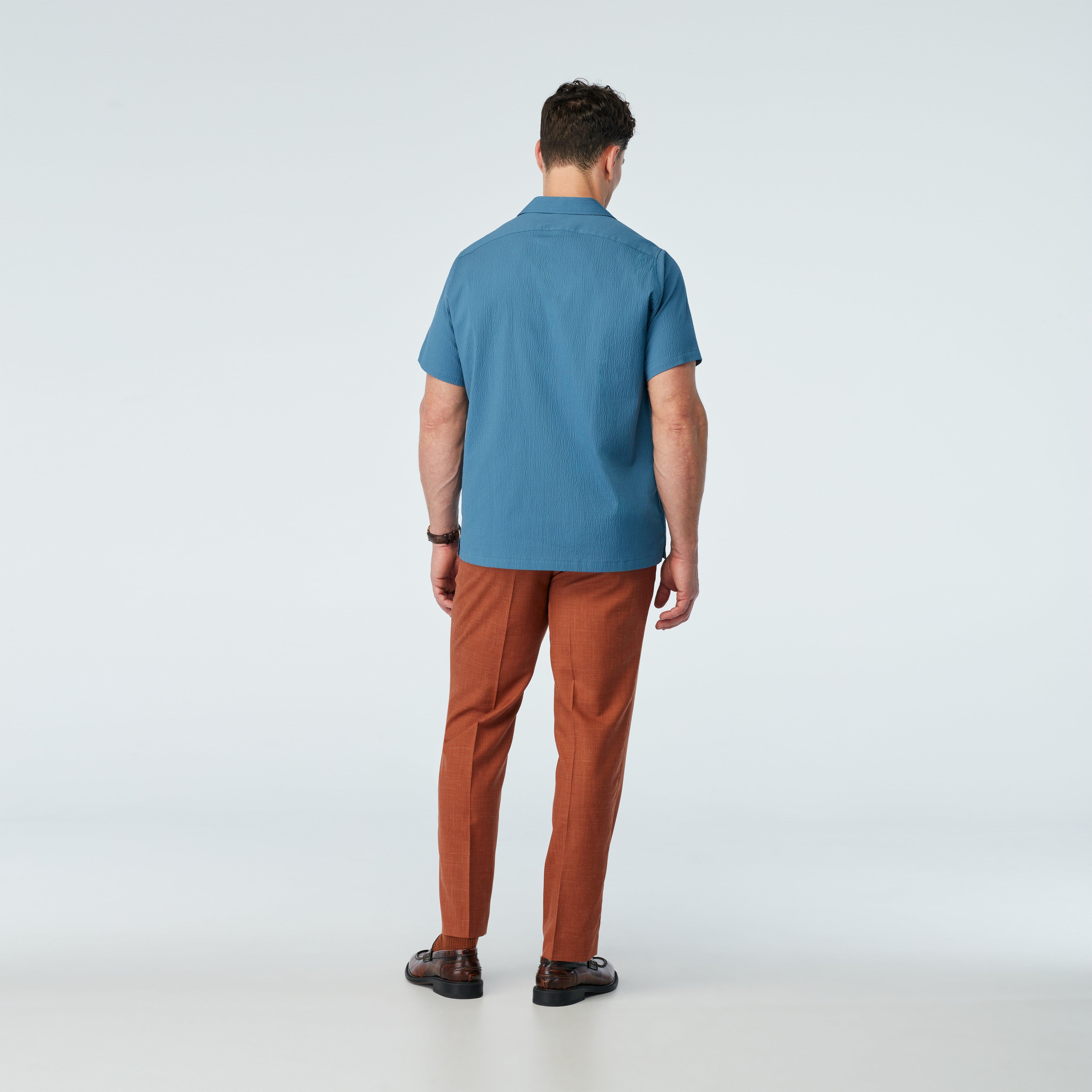 Product thumbnail 2 Blue campshirt - Oakington Solid Design from Spring / Summer Indochino Collection