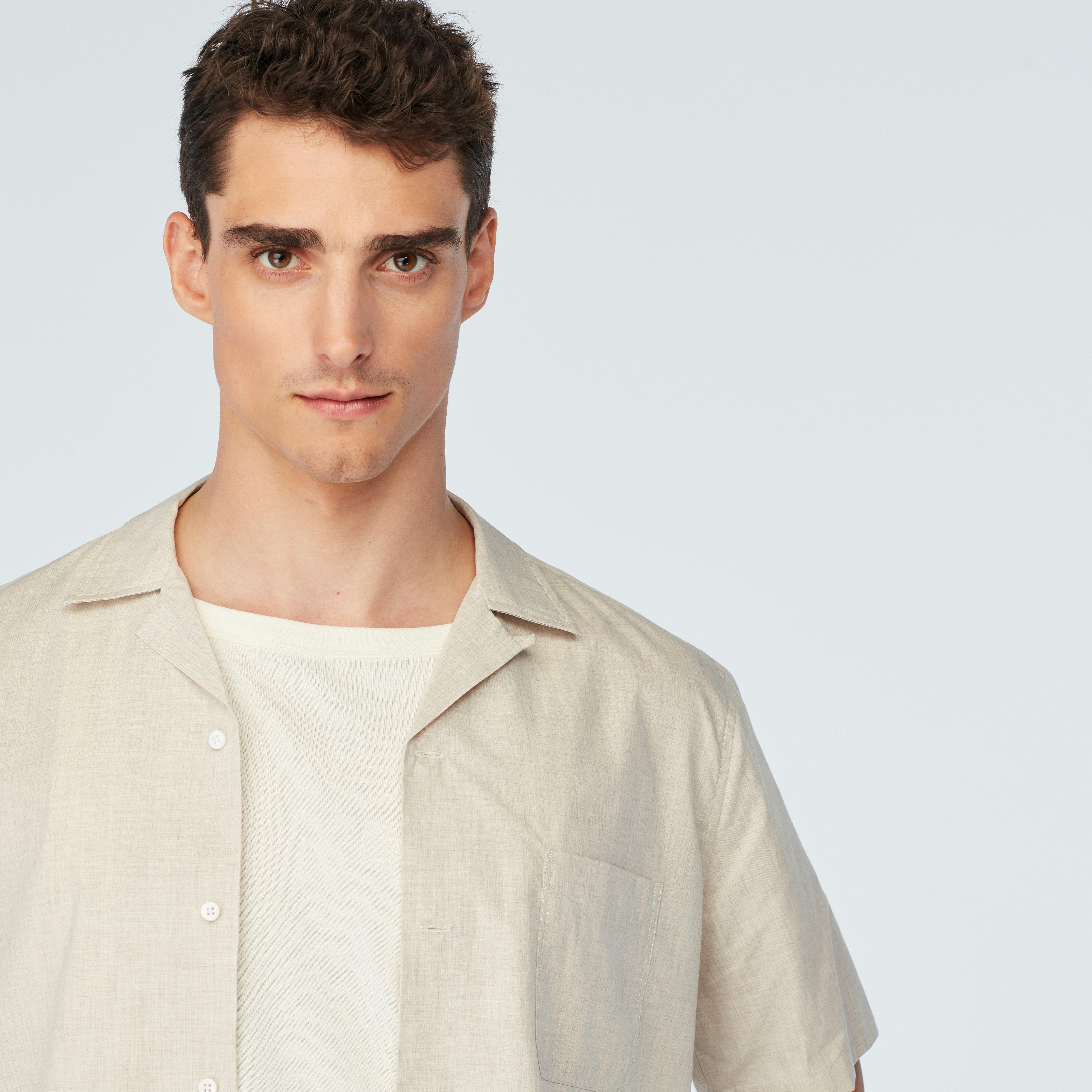 Product thumbnail 3 Cream campshirt - Ospringe Solid Design from Spring / Summer Indochino Collection