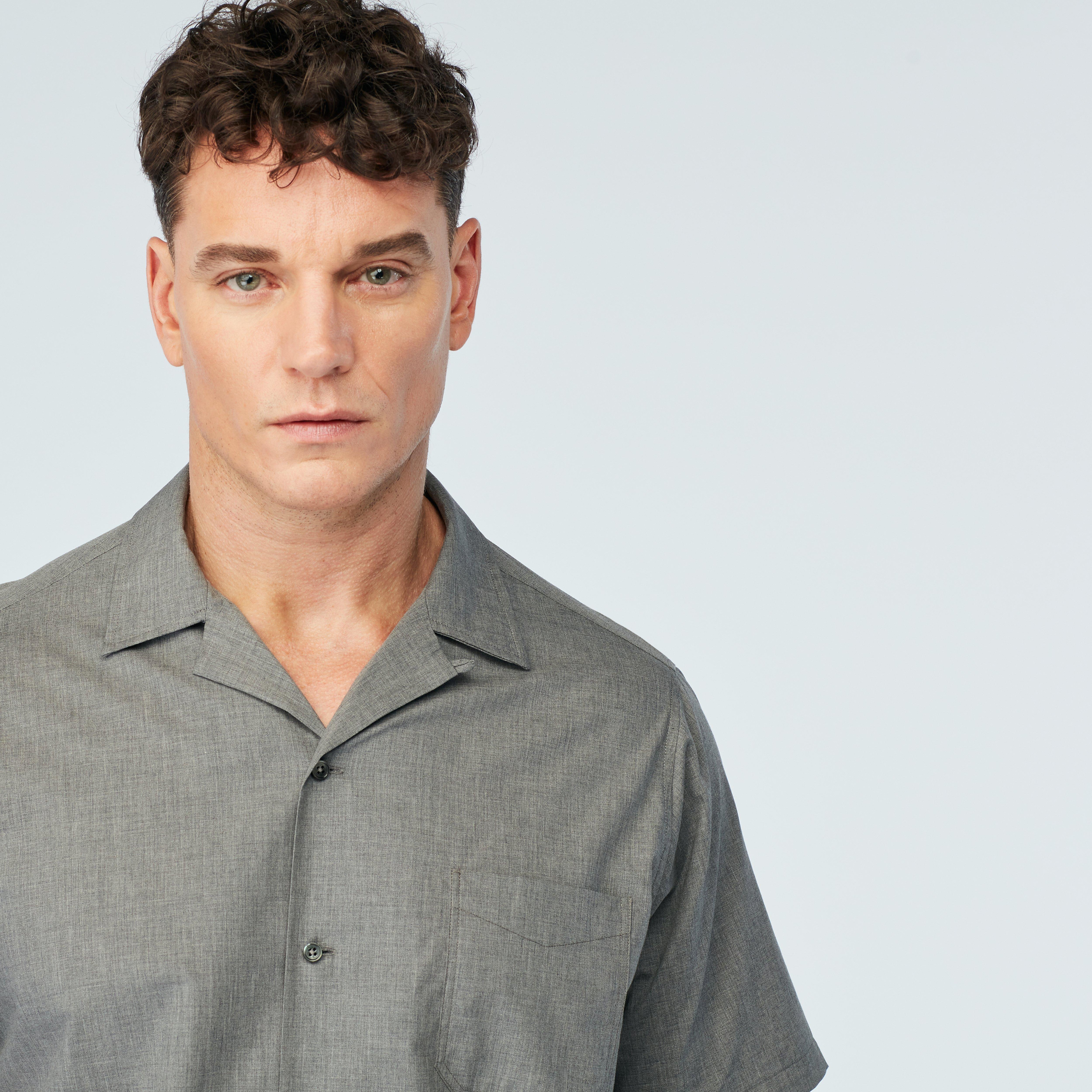 Product thumbnail 3 Gray campshirt - Ospringe Solid Design from Spring / Summer Indochino Collection