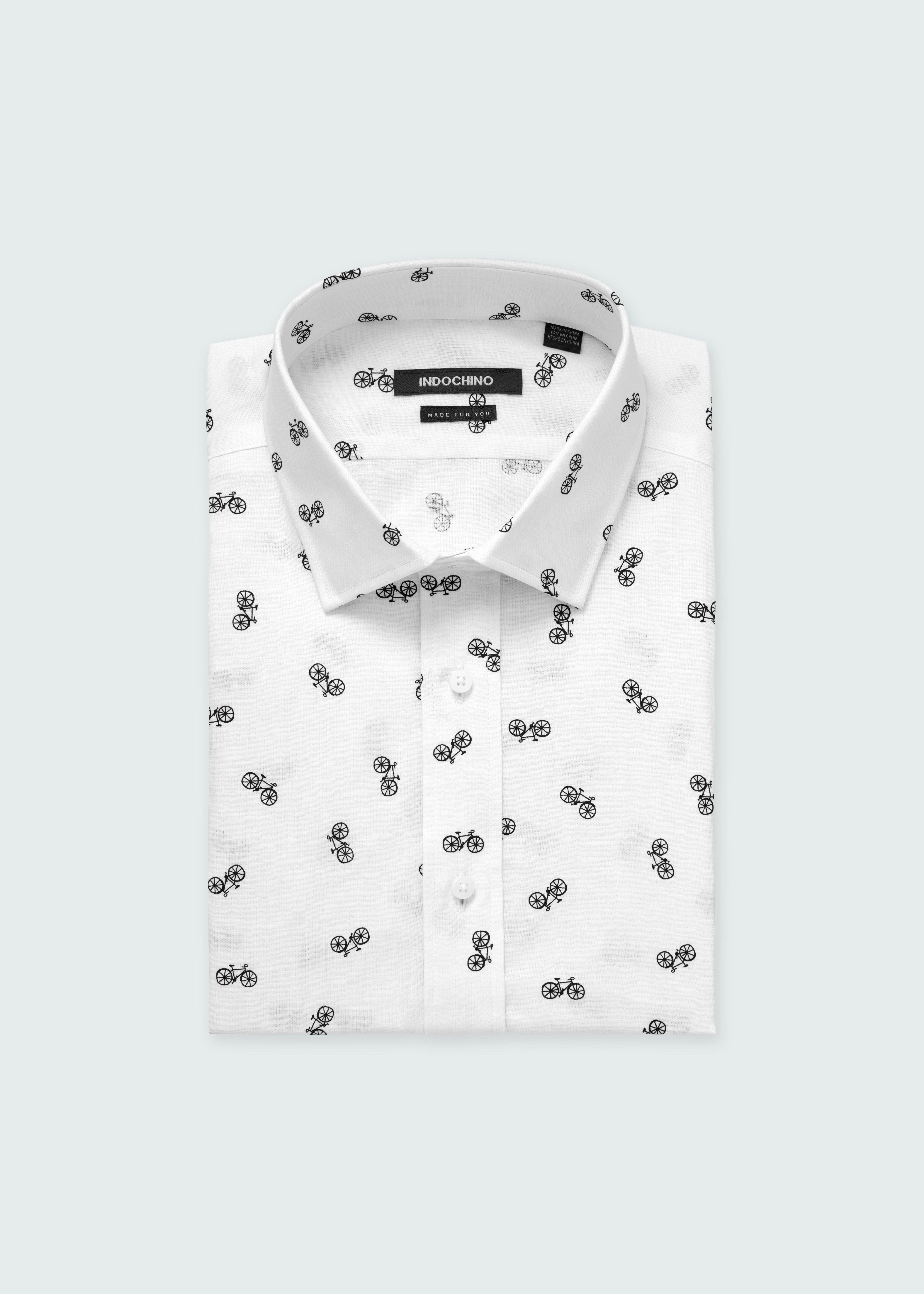 Men's Dress Shirts - Otham Bicycle Print Shirt | INDOCHINO