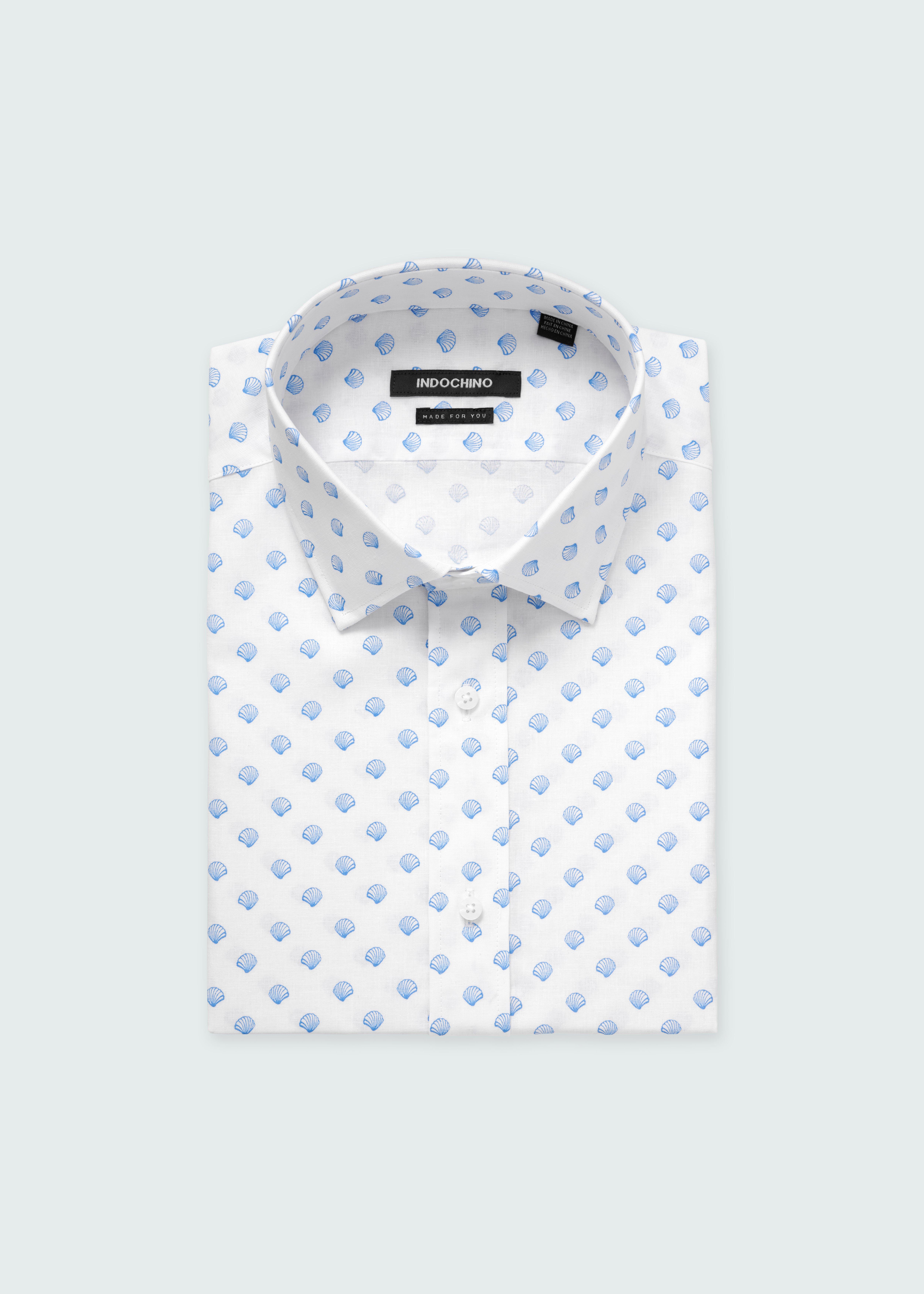 Men's Dress Shirts - Otham Shell Print Shirt | INDOCHINO