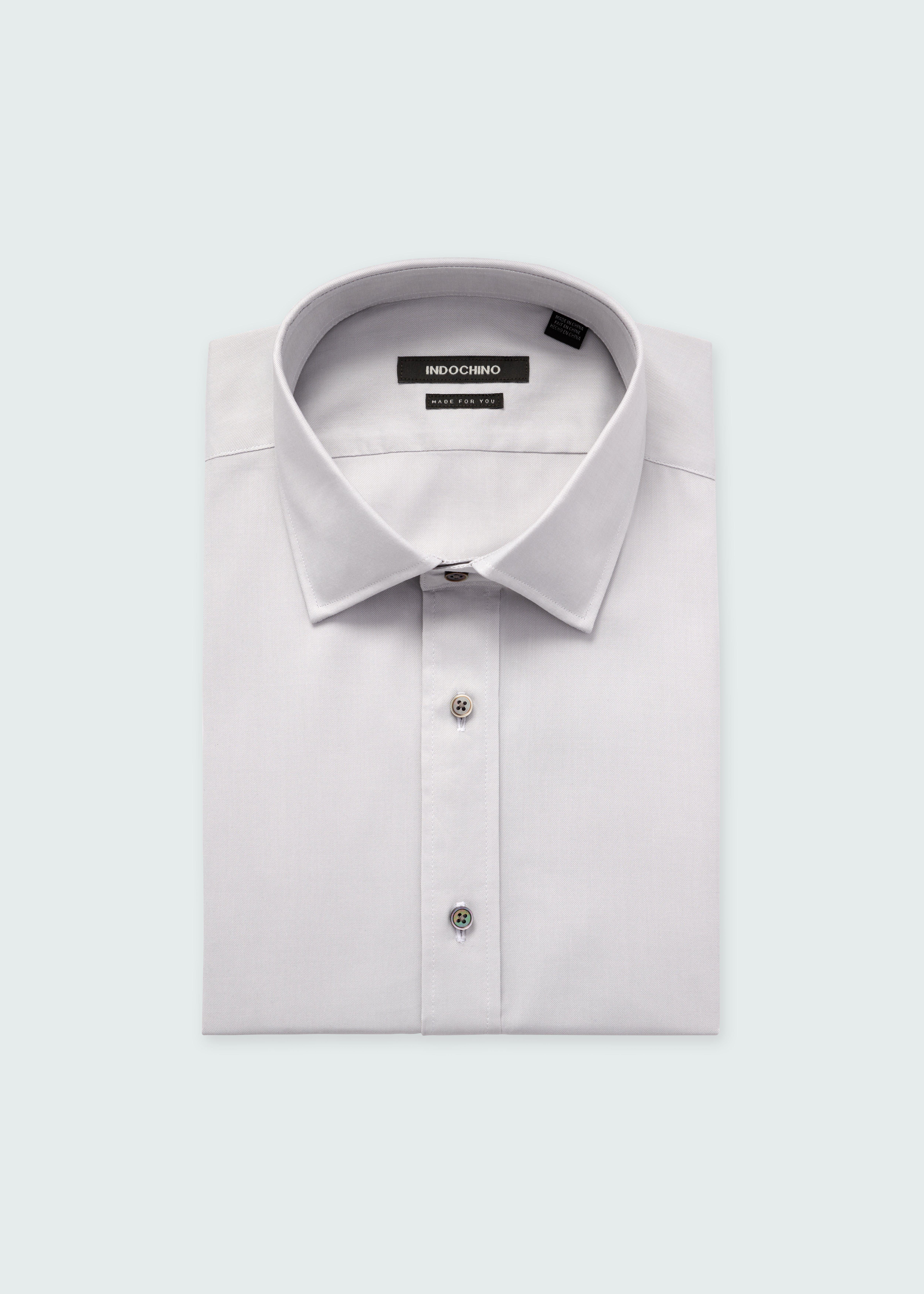 Gray shirt - Hailey Solid Design from Premium Indochino Collection