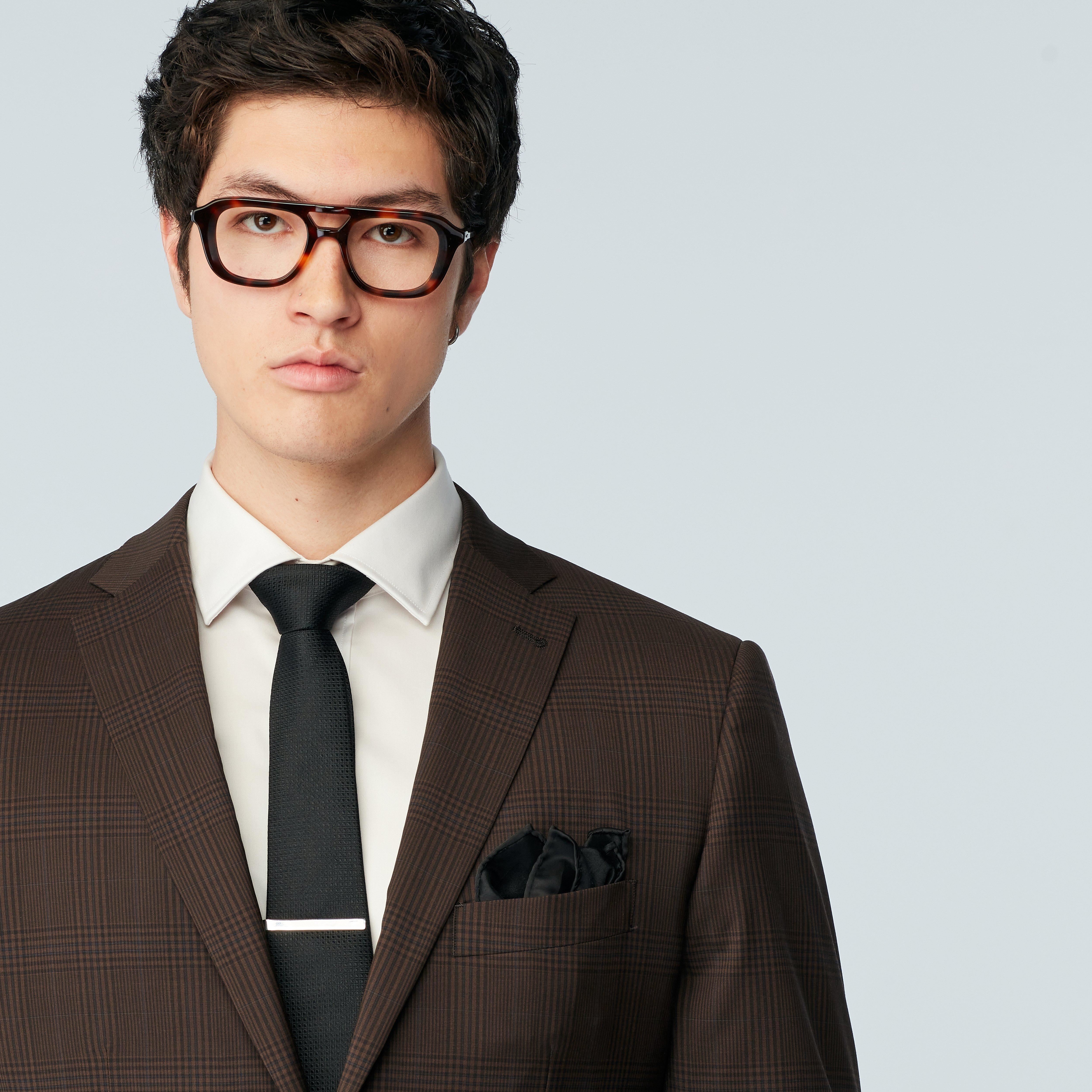 Product thumbnail 6 Brown suit - Milano Checked Design from Italian Indochino Collection
