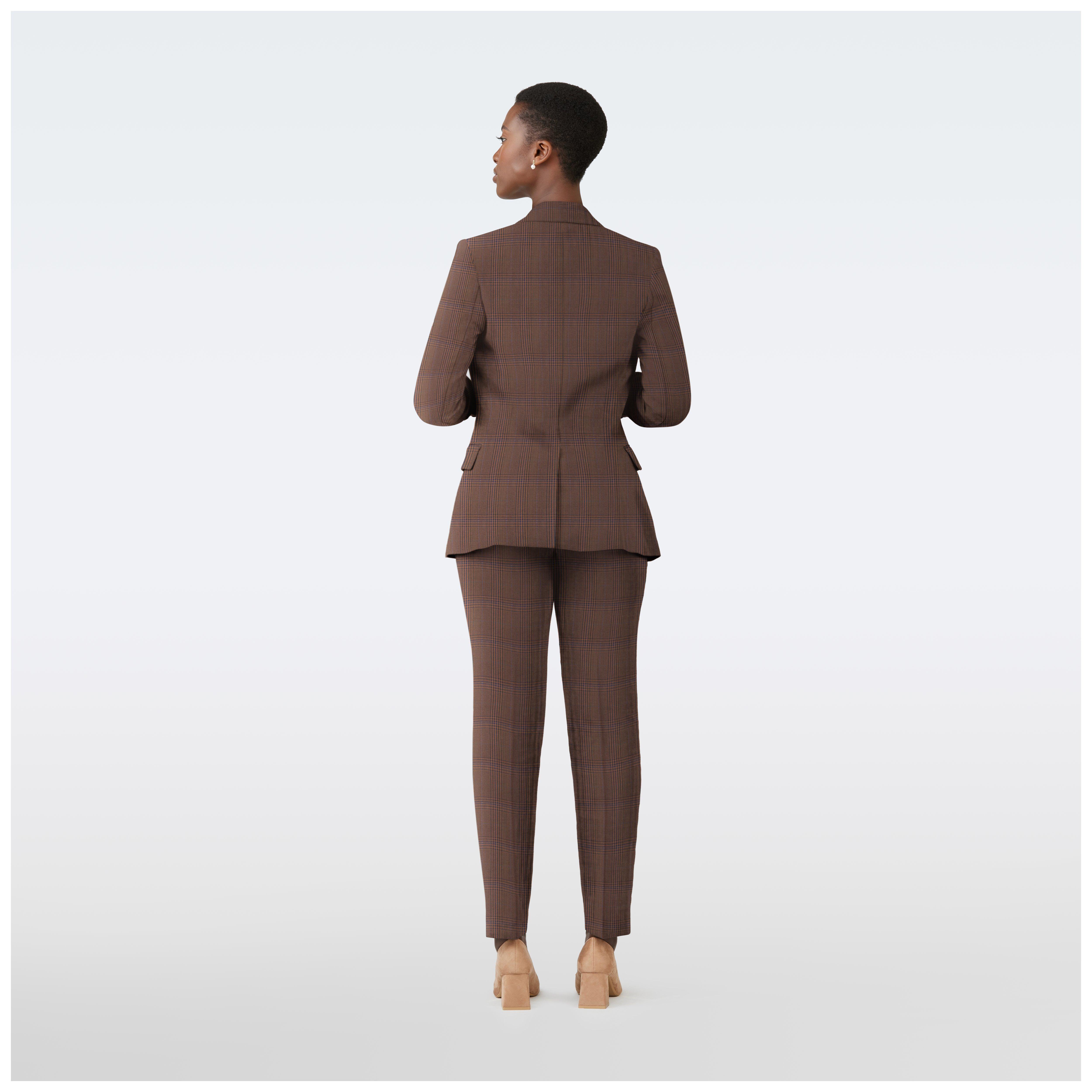 Product thumbnail 2 Brown blazer women - Milano Checked Design from Italian Indochino Collection