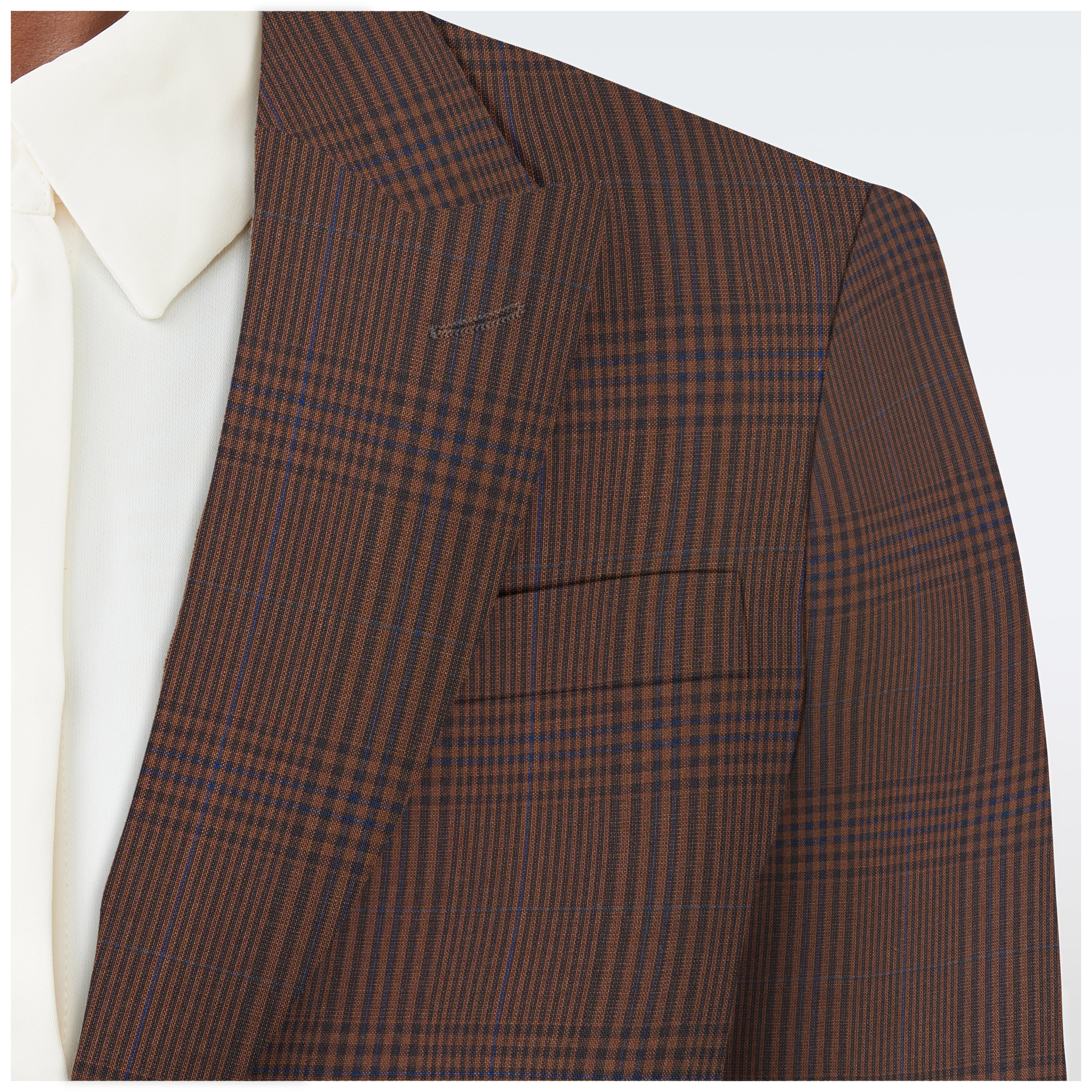 Product thumbnail 4 Brown blazer women - Milano Checked Design from Italian Indochino Collection