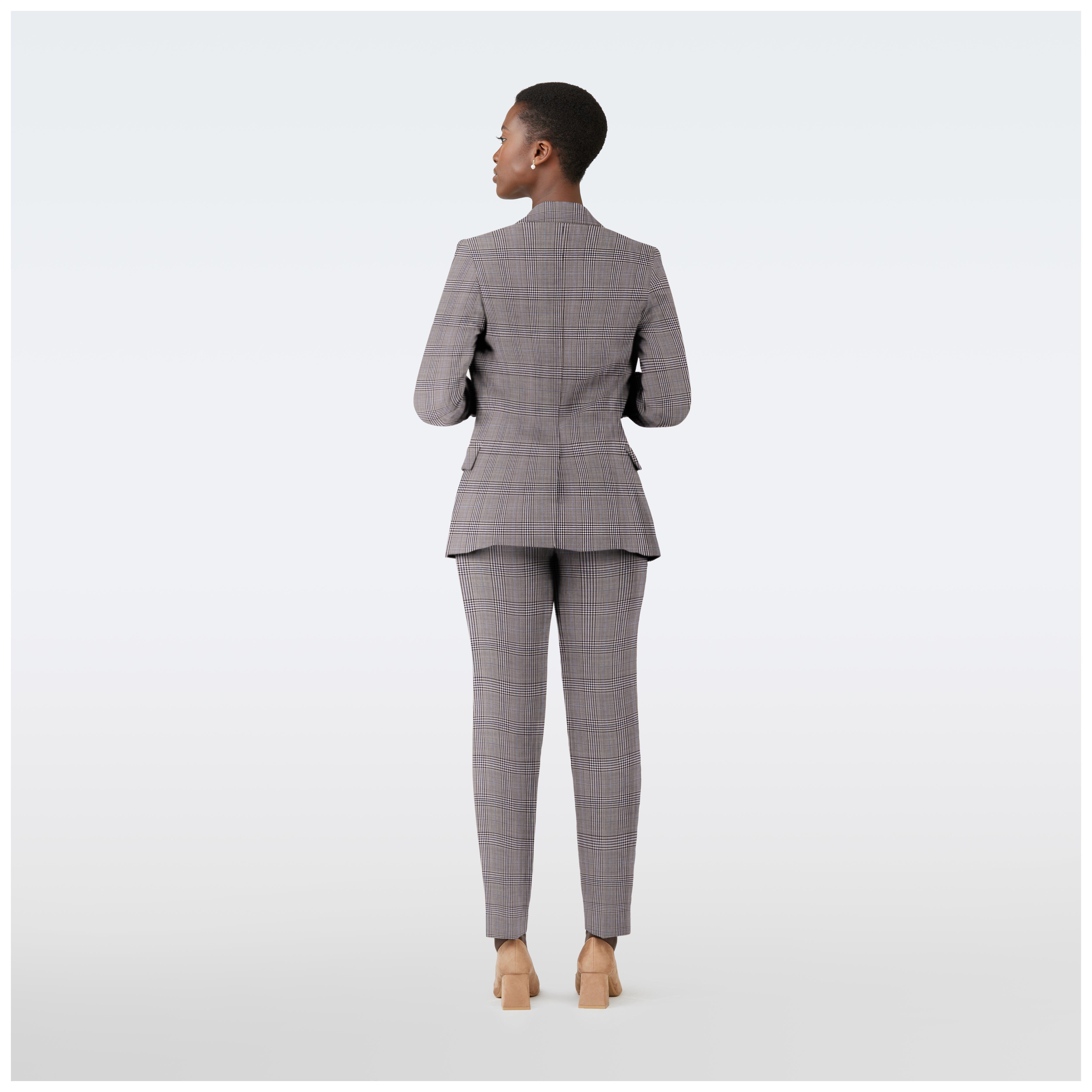 Product thumbnail 2 Black suit women - Milano Checked Design from Italian Indochino Collection