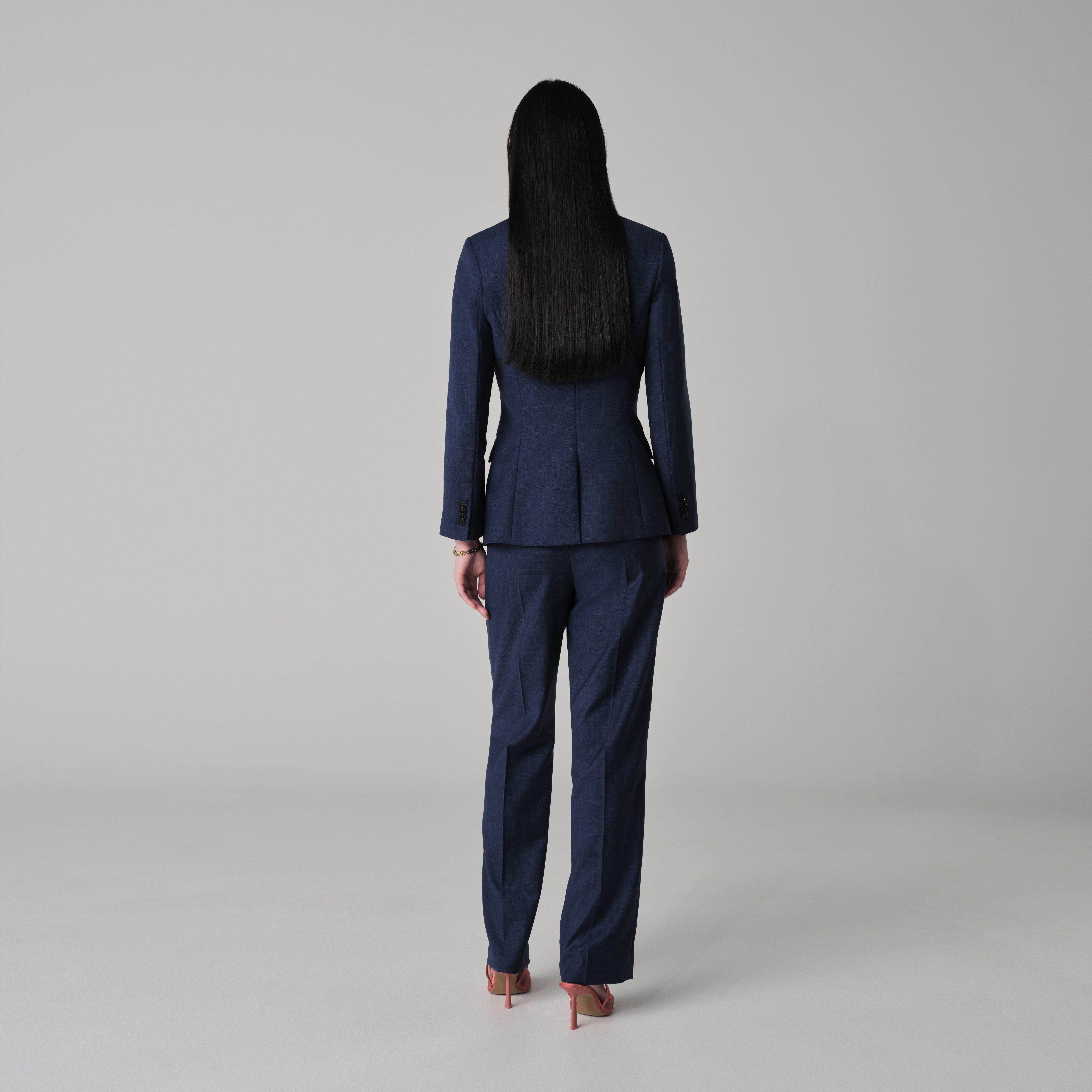 Product thumbnail 2 Blue blazer women - Harrogate Checked Design from Luxury Indochino Collection