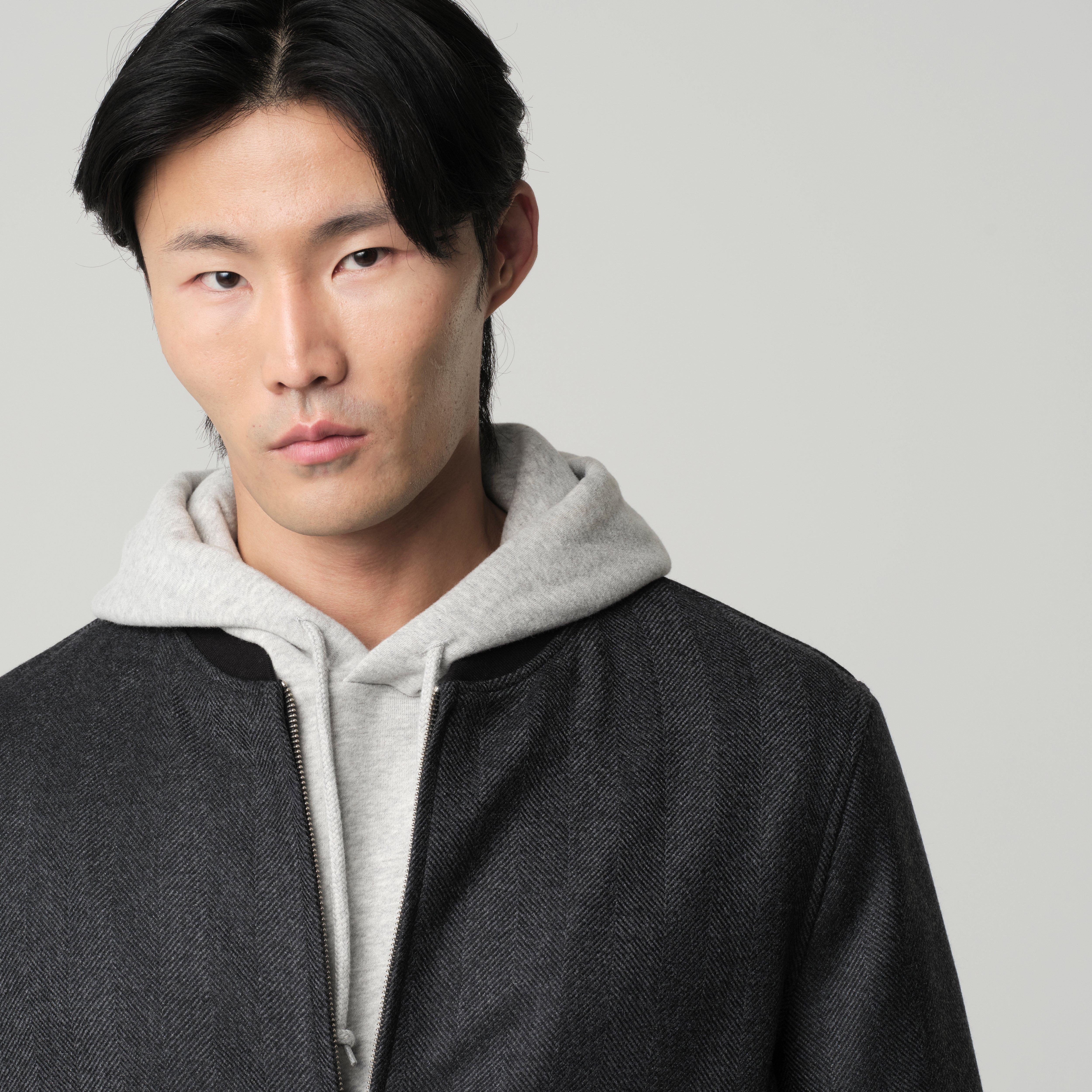 Product thumbnail 4 Gray bomberjacket - Heartford Solid Design from Premium Indochino Collection