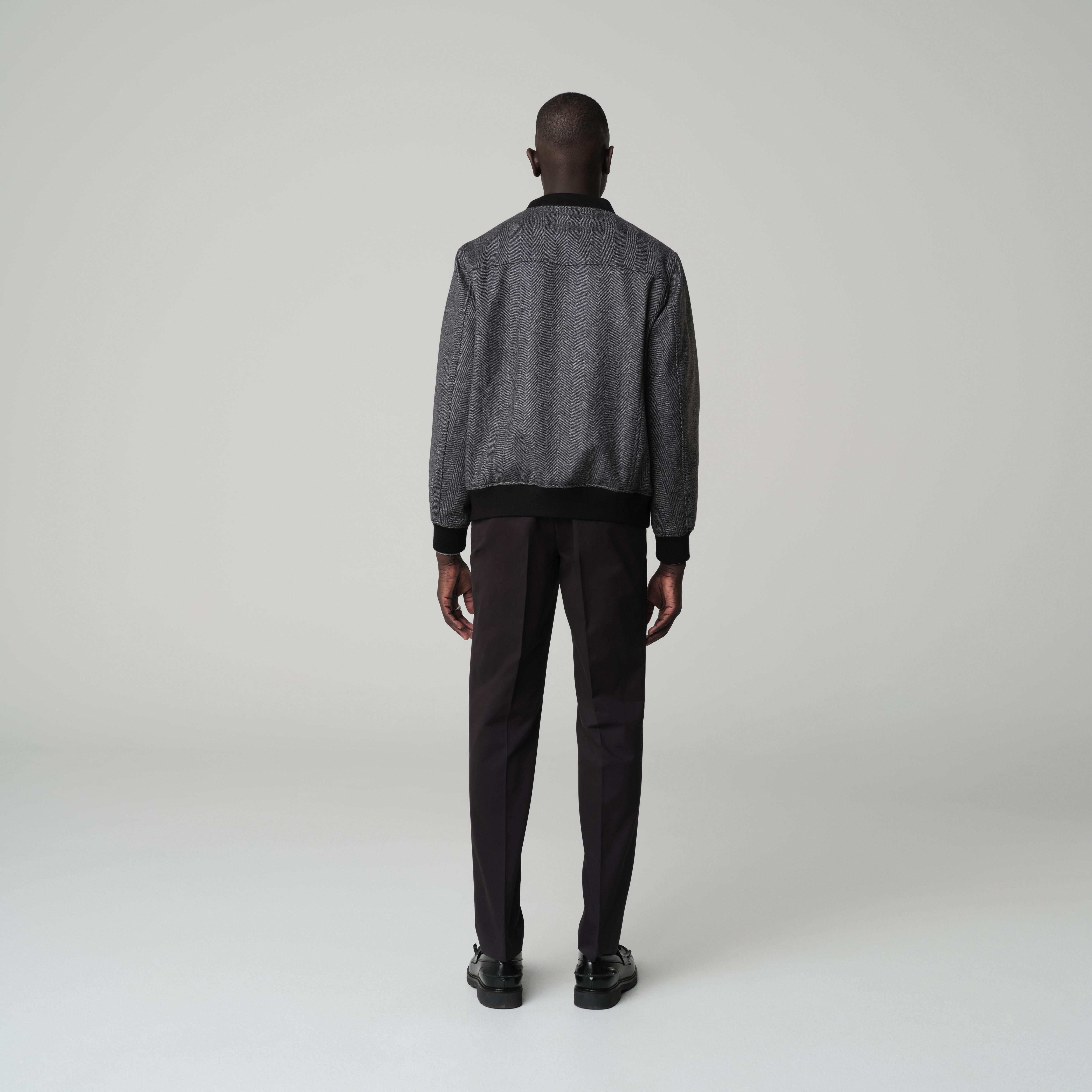 Product thumbnail 2 Gray bomberjacket - Heartford Solid Design from Premium Indochino Collection