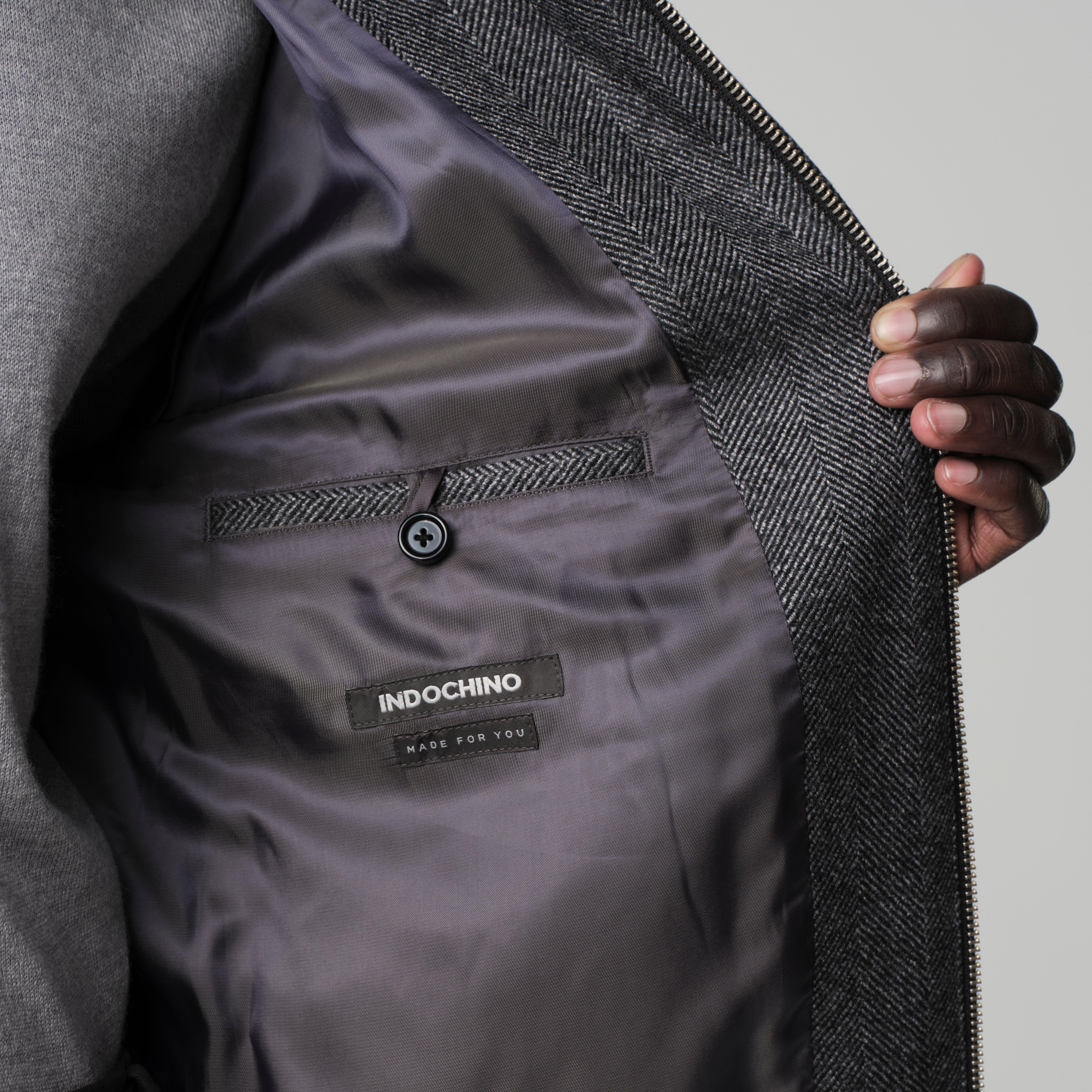 Product thumbnail 3 Gray bomberjacket - Heartford Solid Design from Premium Indochino Collection