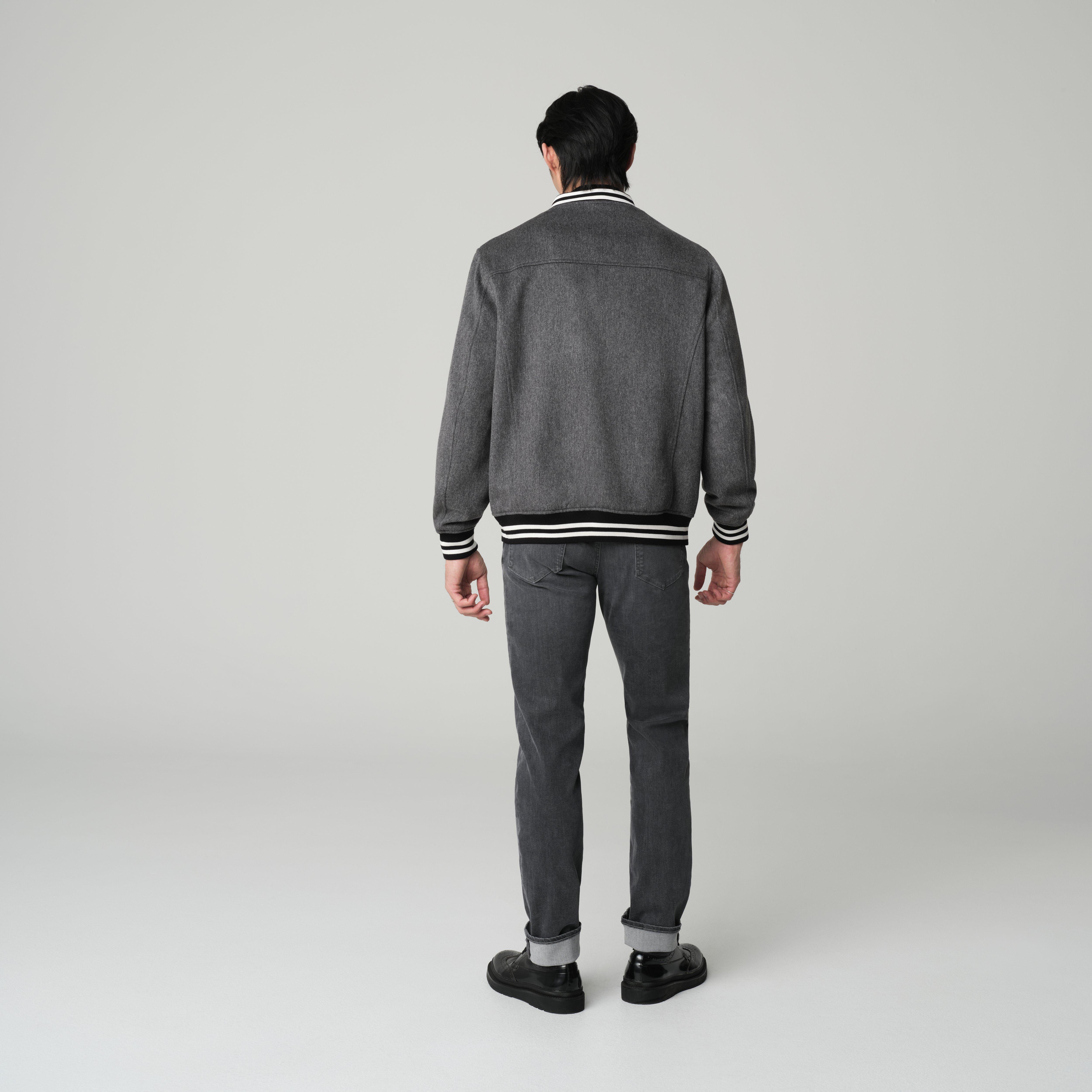 Product thumbnail 2 Gray bomberjacket - Varsity Solid Design from Premium Indochino Collection