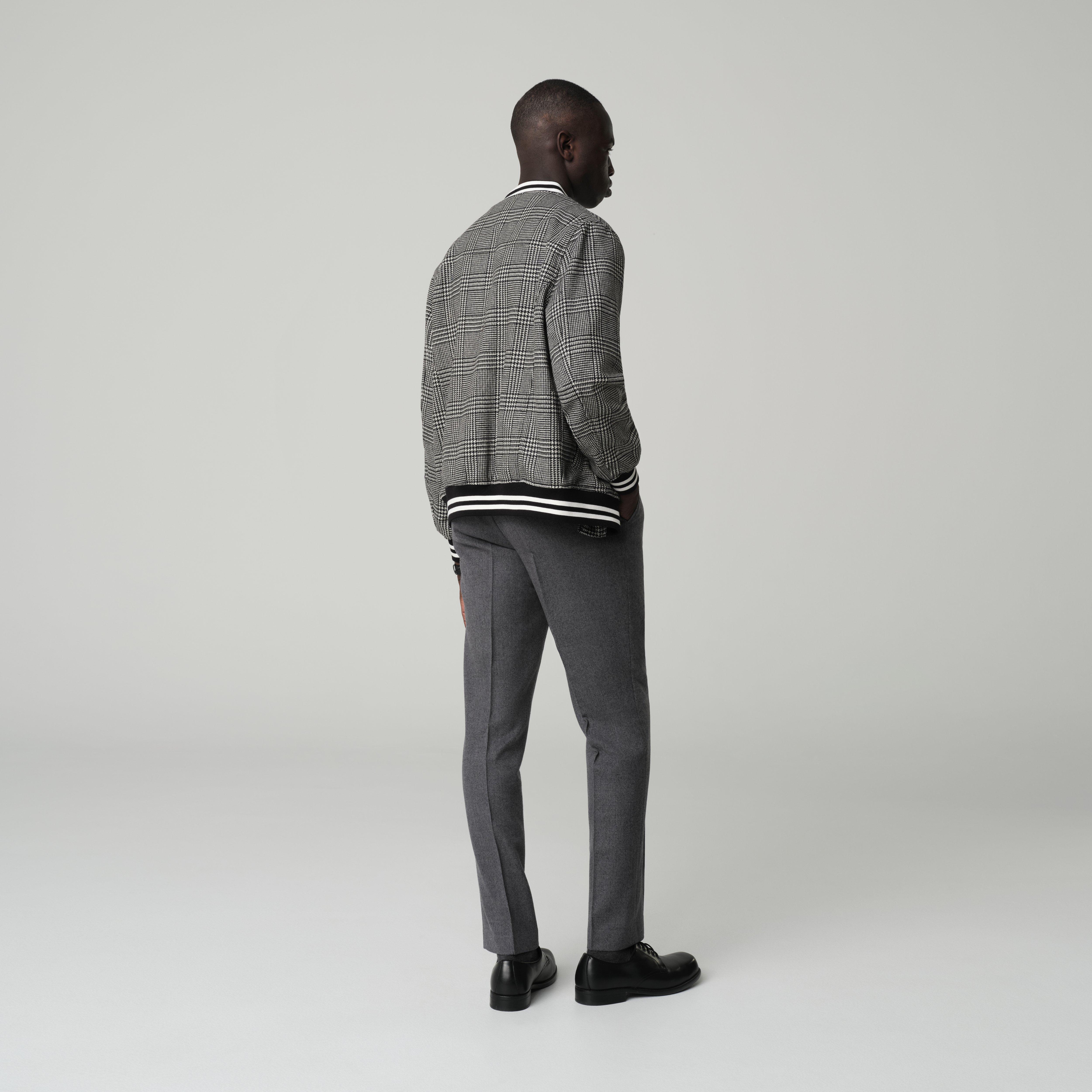 Product thumbnail 2 Black bomberjacket - Varsity Solid Design from Premium Indochino Collection