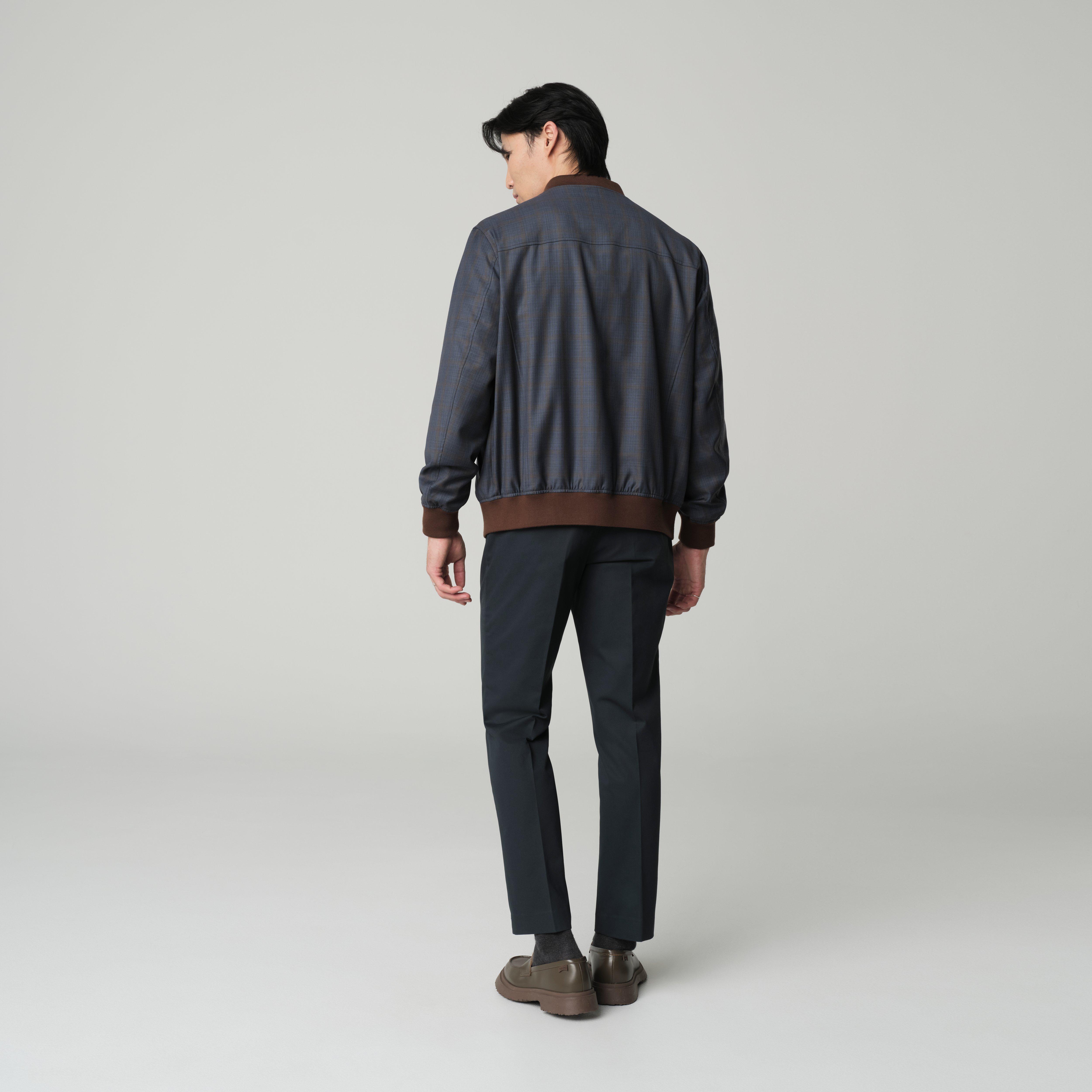 Product thumbnail 2 Blue bomberjacket - Paxton Checked Design from Premium Indochino Collection