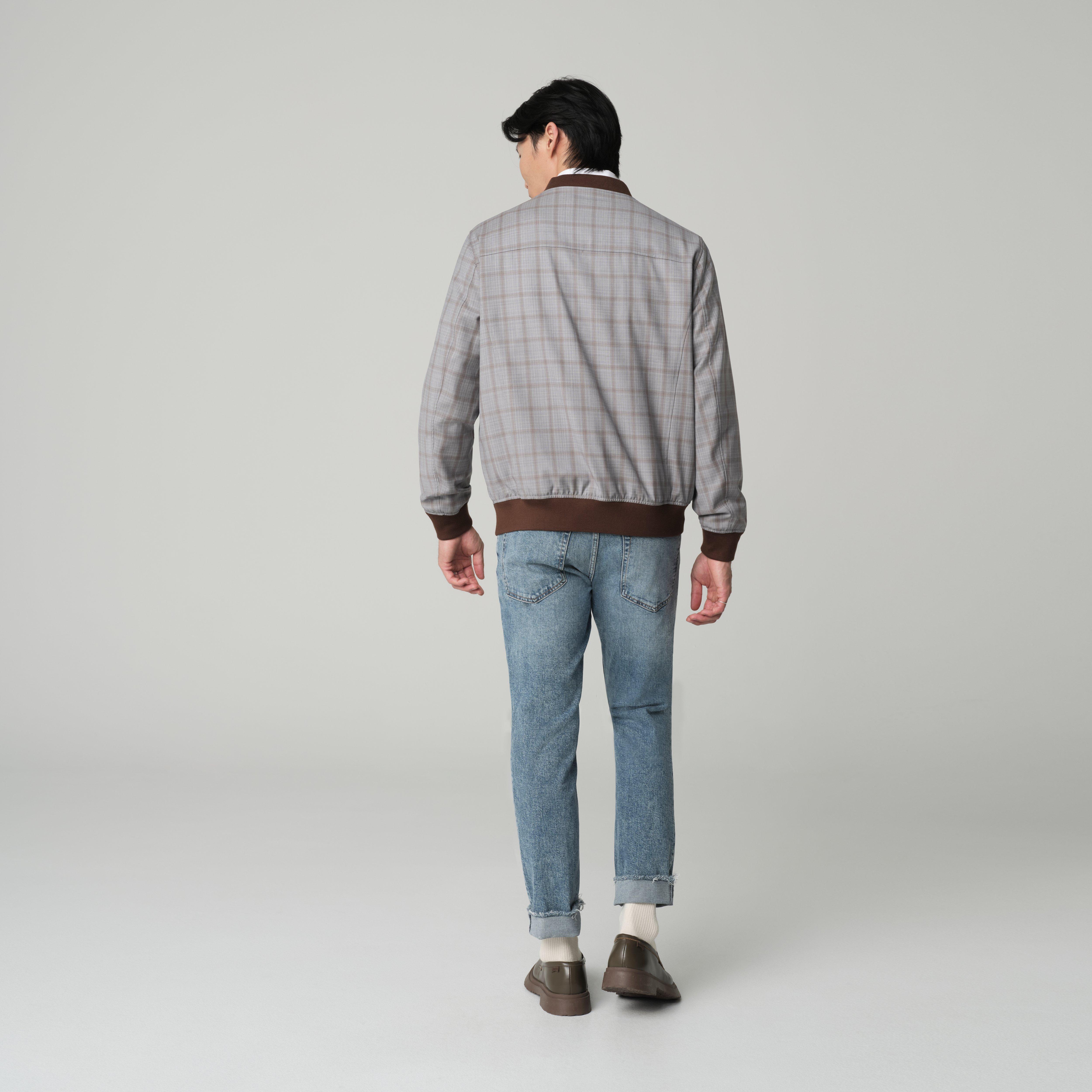 Product thumbnail 2 Gray bomberjacket - Paxton Checked Design from Premium Indochino Collection