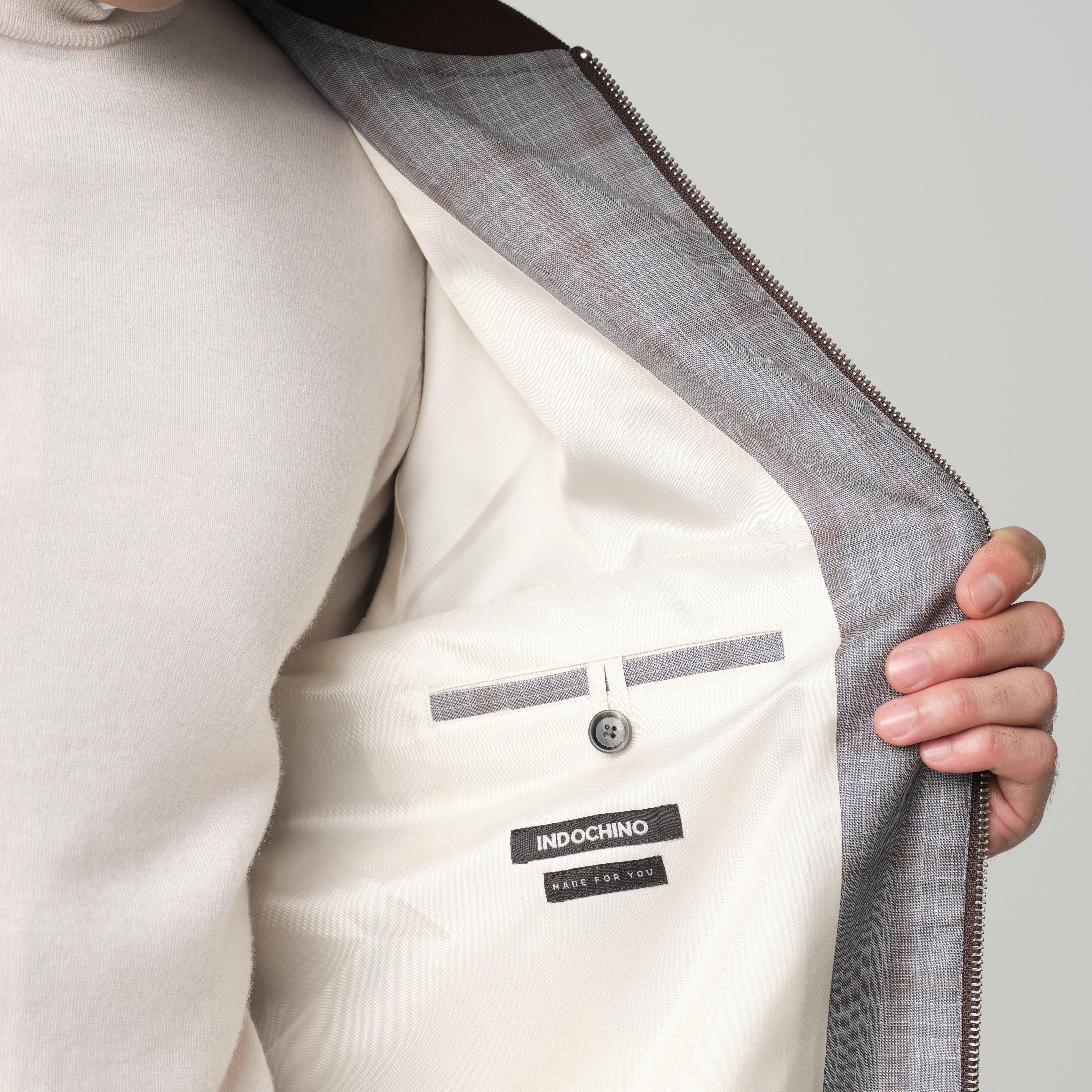 Product thumbnail 3 Gray bomberjacket - Paxton Checked Design from Premium Indochino Collection