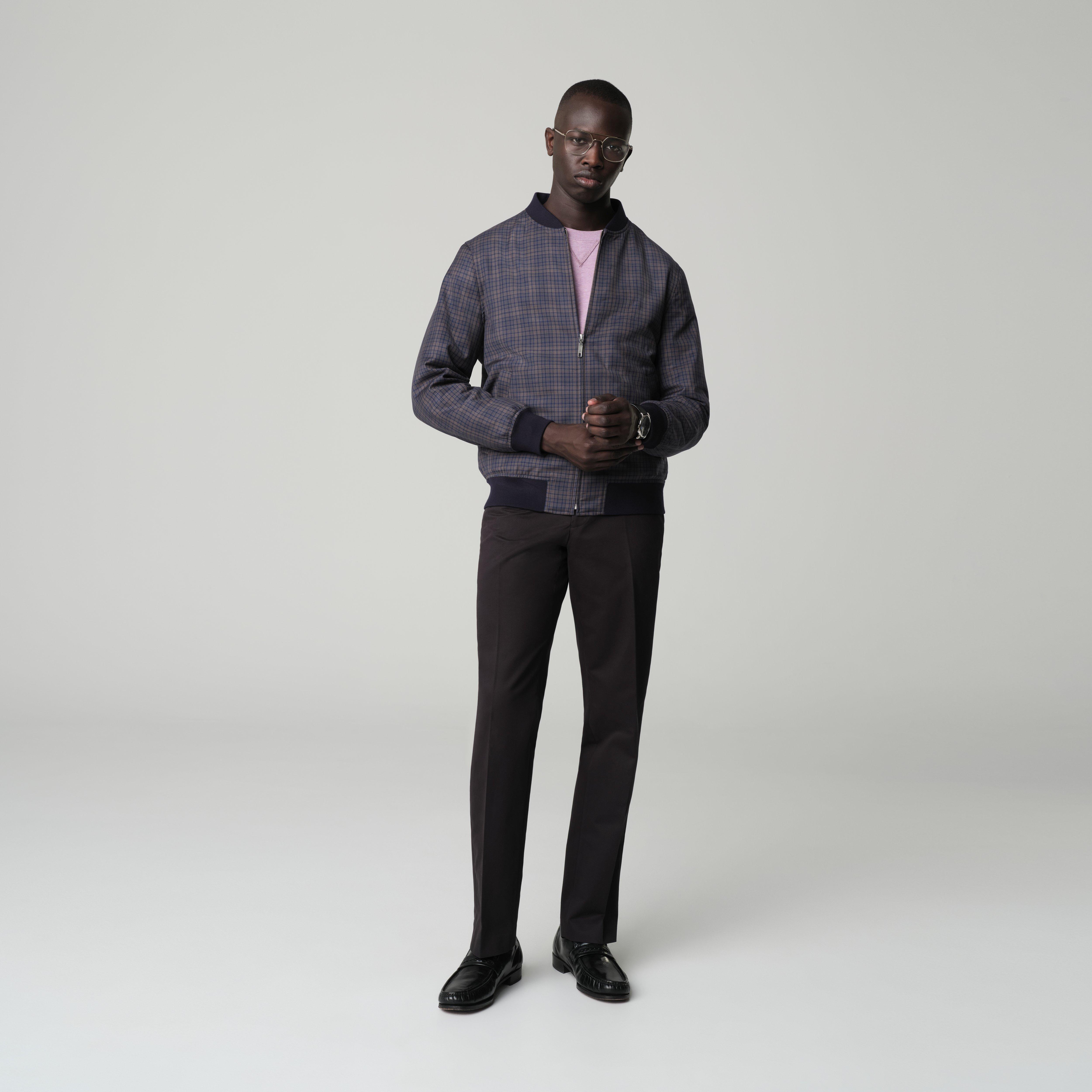Brown bomberjacket - Paxton Plaid Design from Premium Indochino Collection