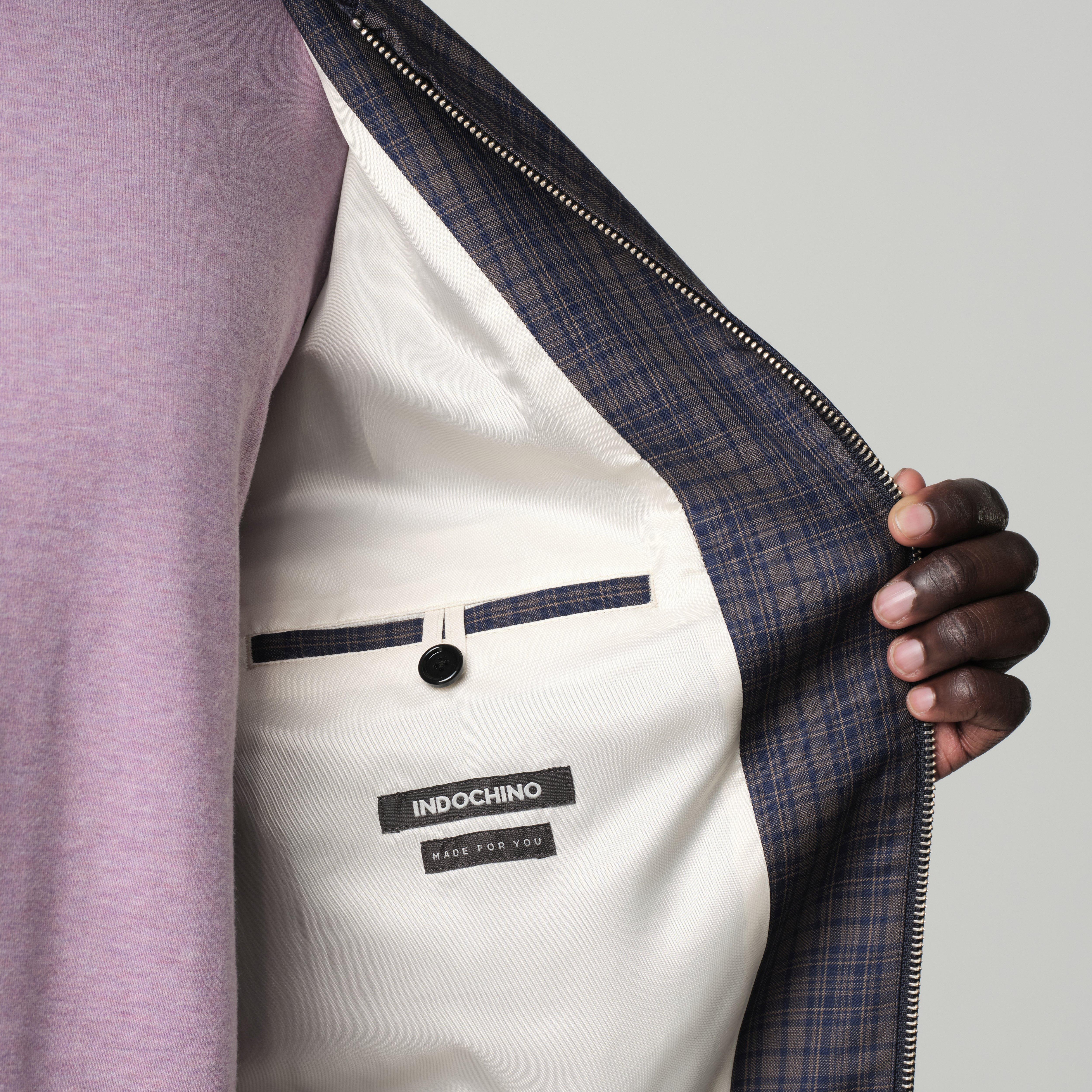 Product thumbnail 3 Brown bomberjacket - Paxton Plaid Design from Premium Indochino Collection