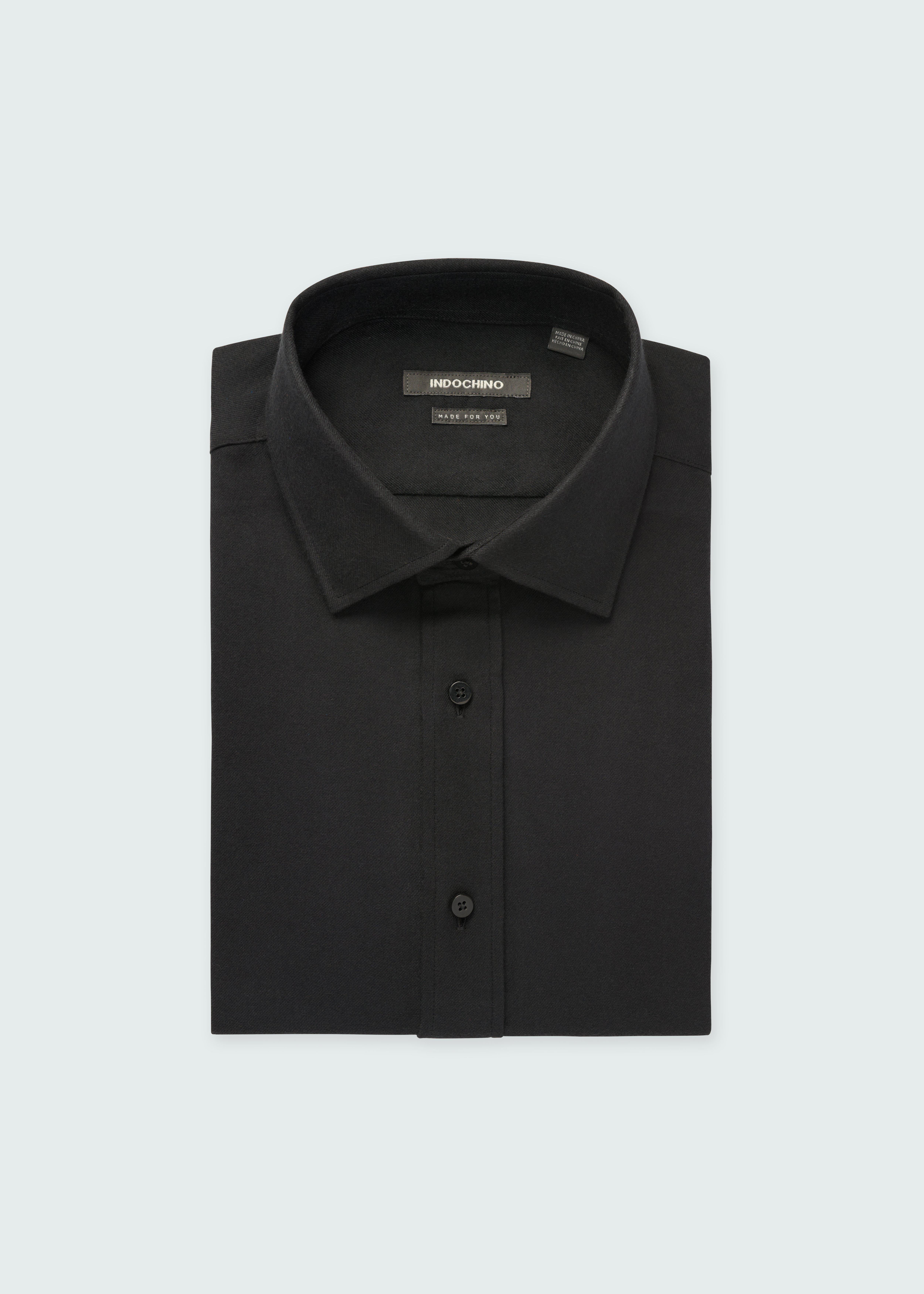 Black shirt - Harwell Solid Design from Premium Indochino Collection