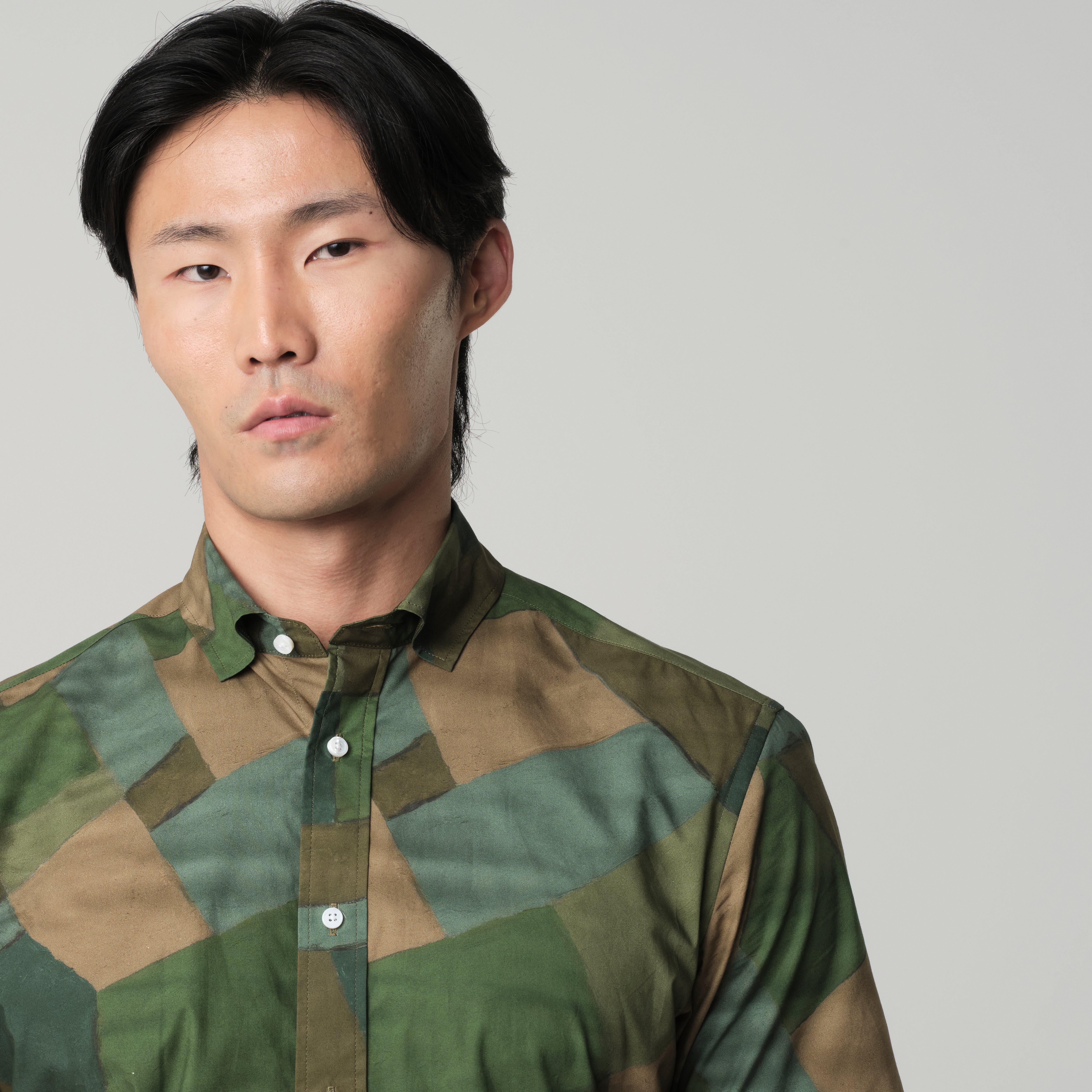 Product thumbnail 3 Olive shirt - London Print Design from Indochino Collection