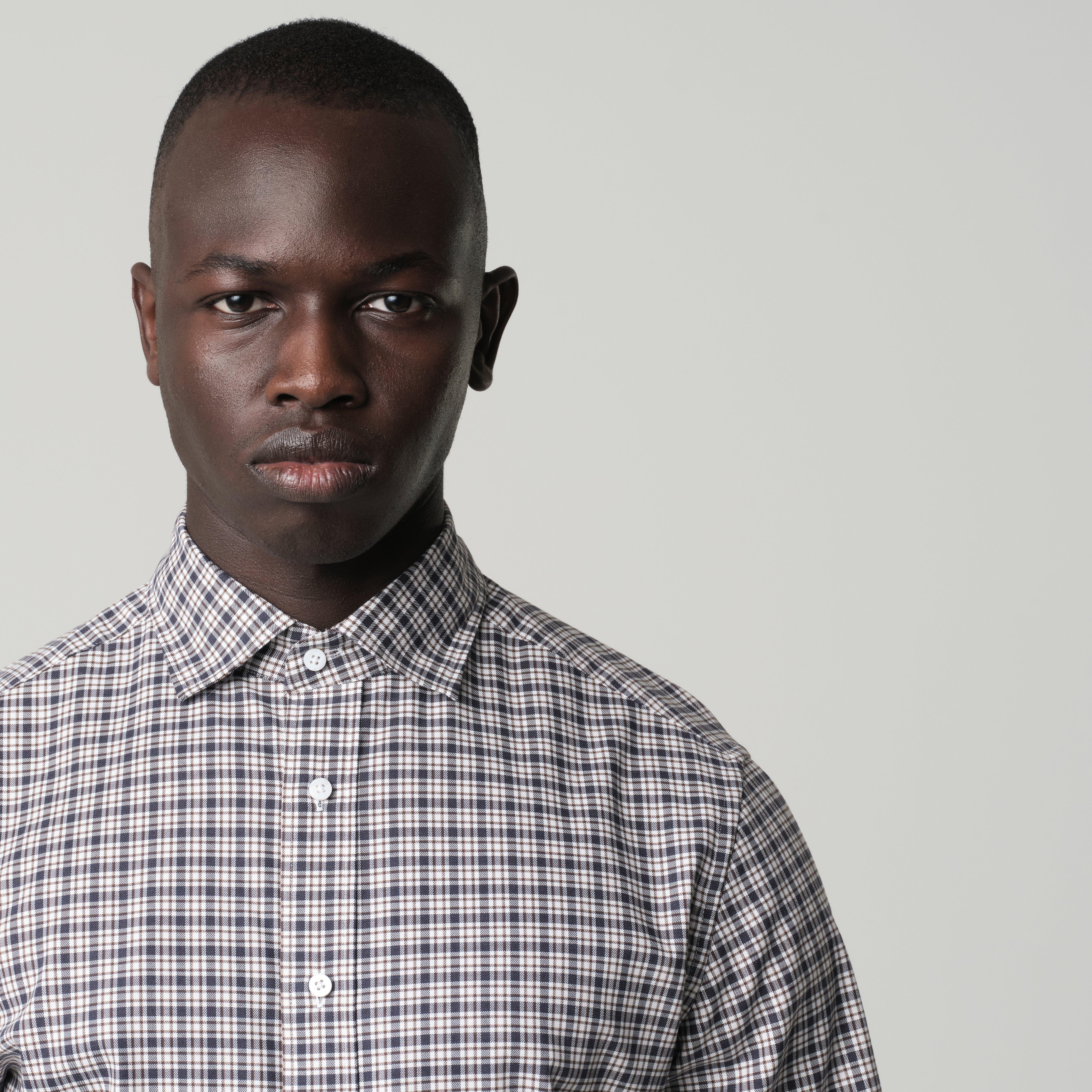 Product thumbnail 3 Navy shirt - Paddington Checked Design from Indochino Collection
