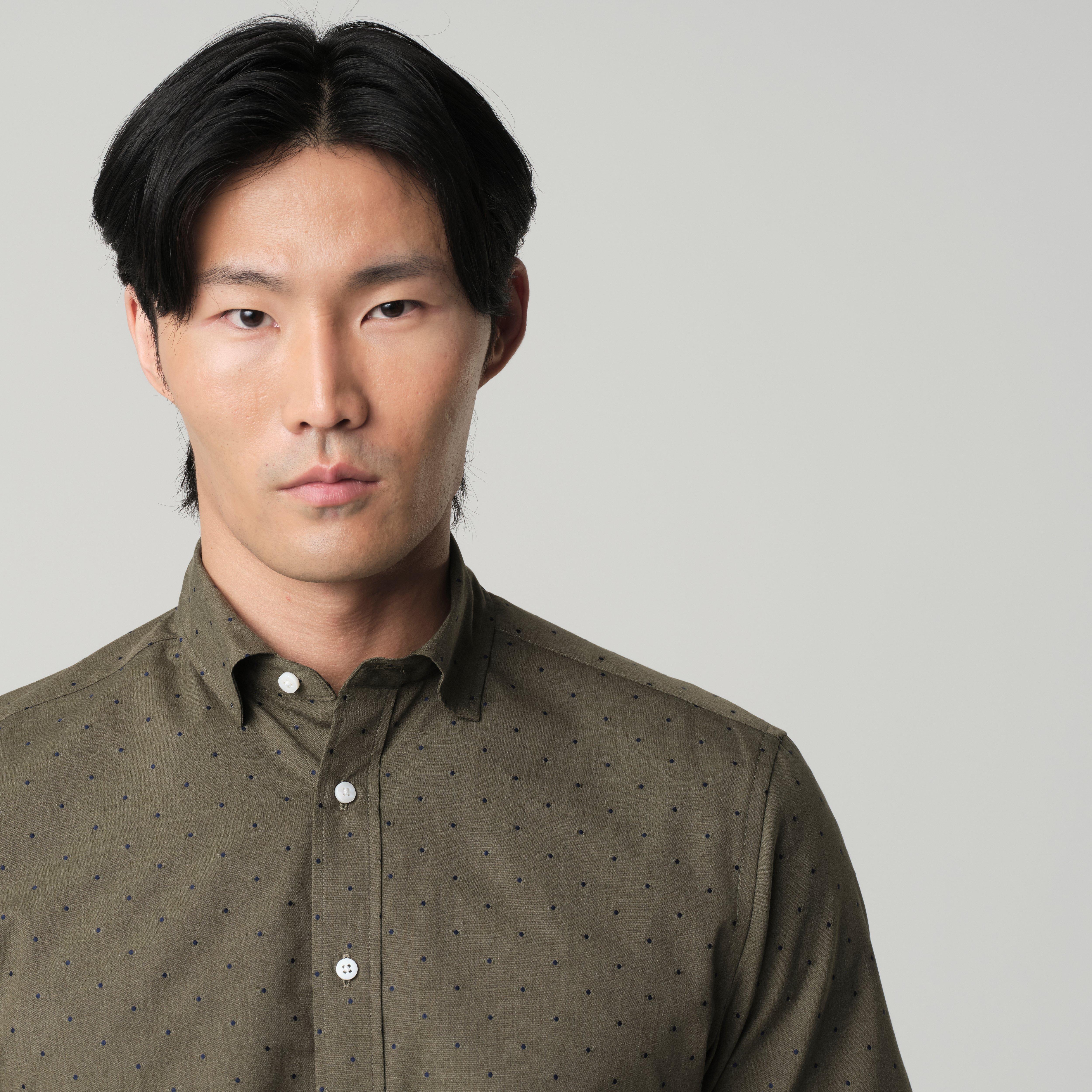 Product thumbnail 3 Olive shirt - Paddington Solid Design from Indochino Collection