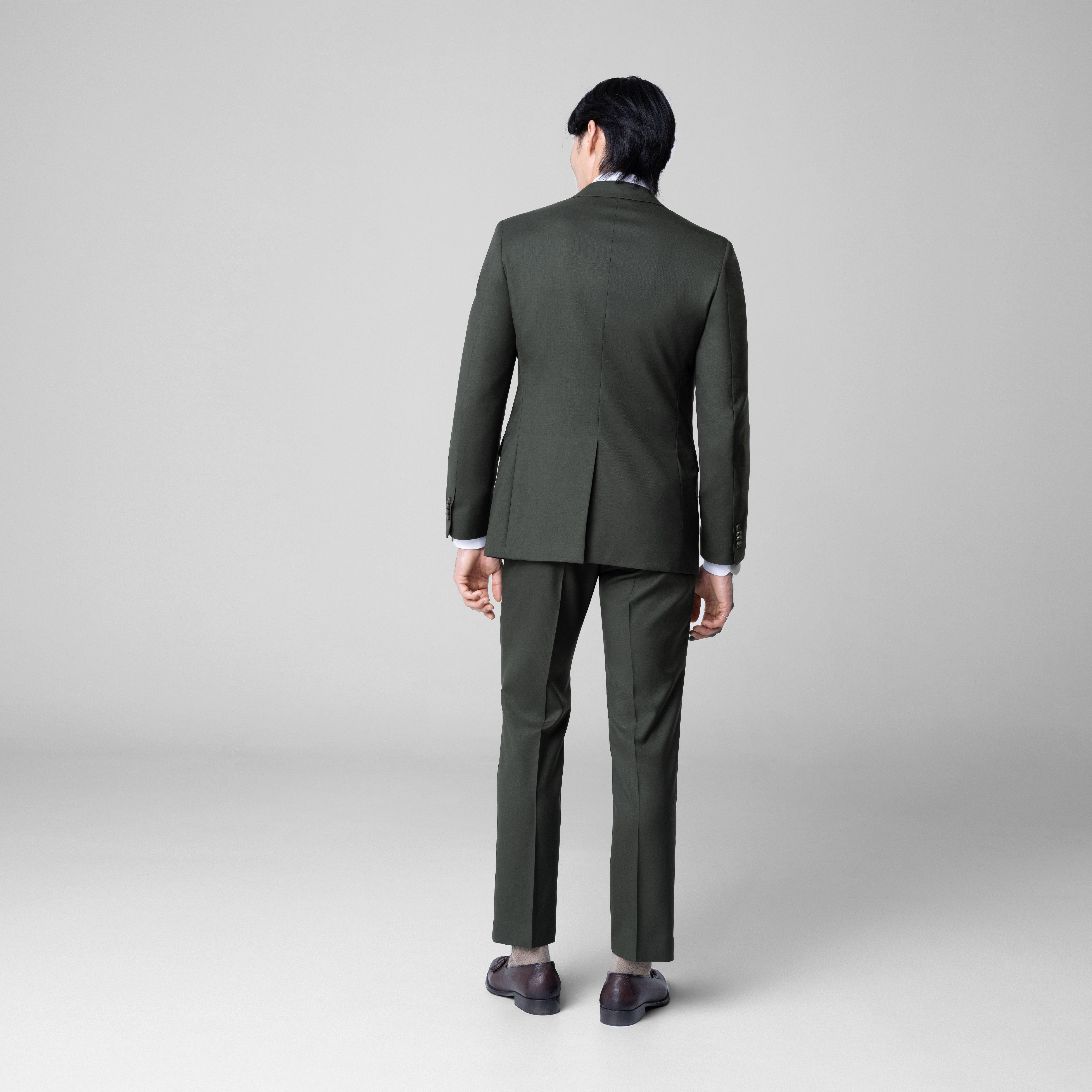 Product thumbnail 2 Olive suit - Highbridge Solid Design from Luxury Indochino Collection