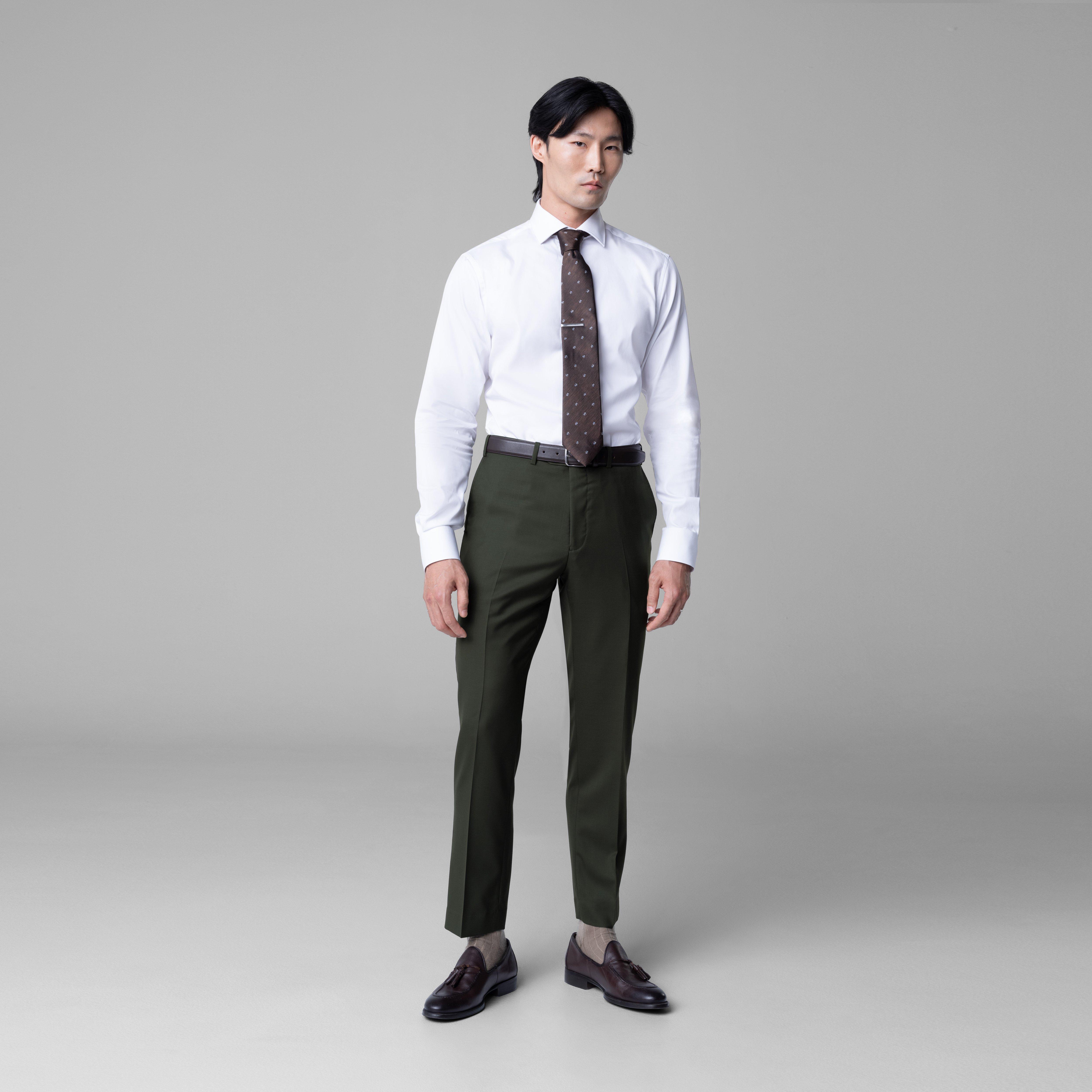 Product thumbnail 3 Olive suit - Highbridge Solid Design from Luxury Indochino Collection