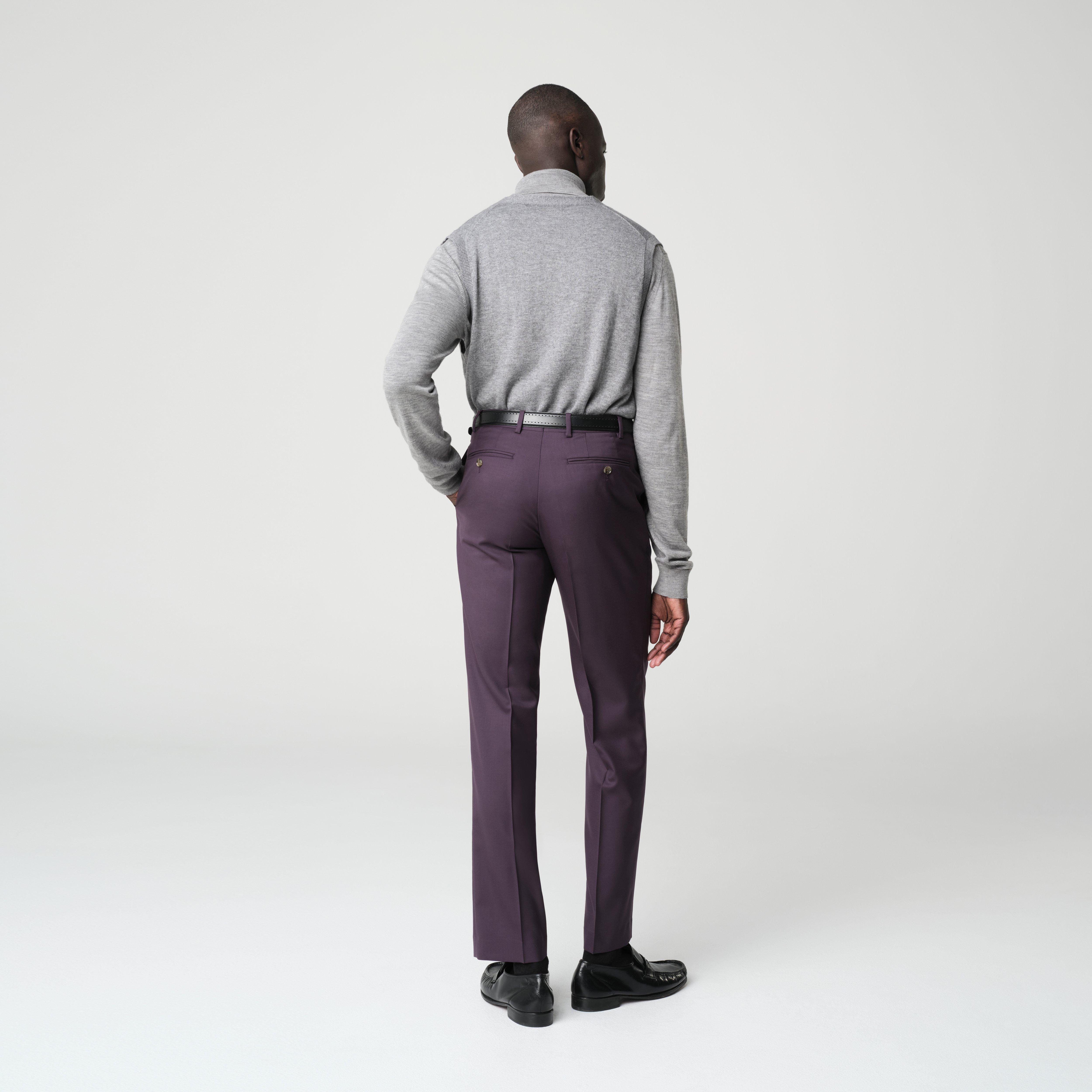 Product thumbnail 2 Purple pants - Highbridge Solid Design from Luxury Indochino Collection