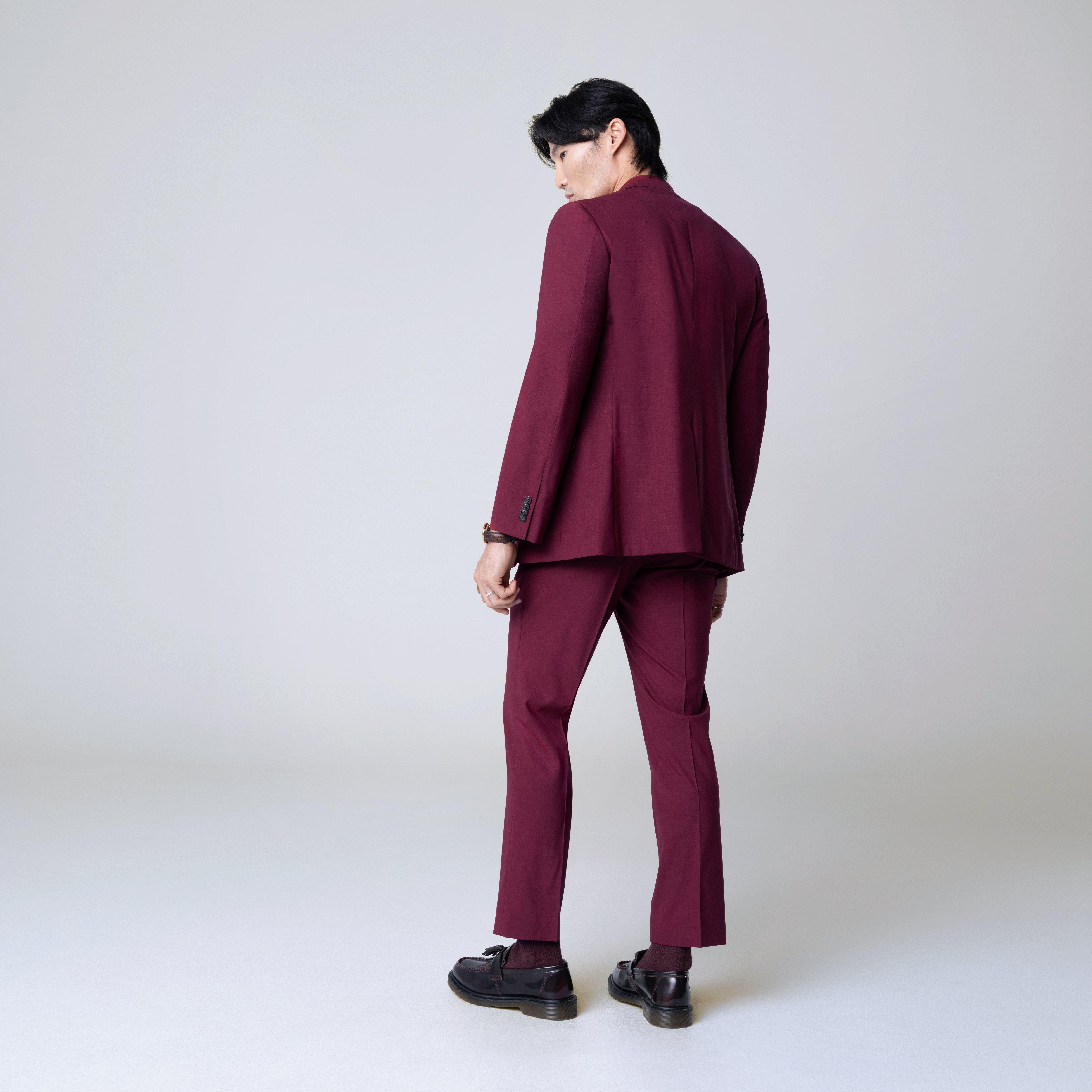 Product thumbnail 2 Burgundy suit - Howell Solid Design from Luxury Indochino Collection