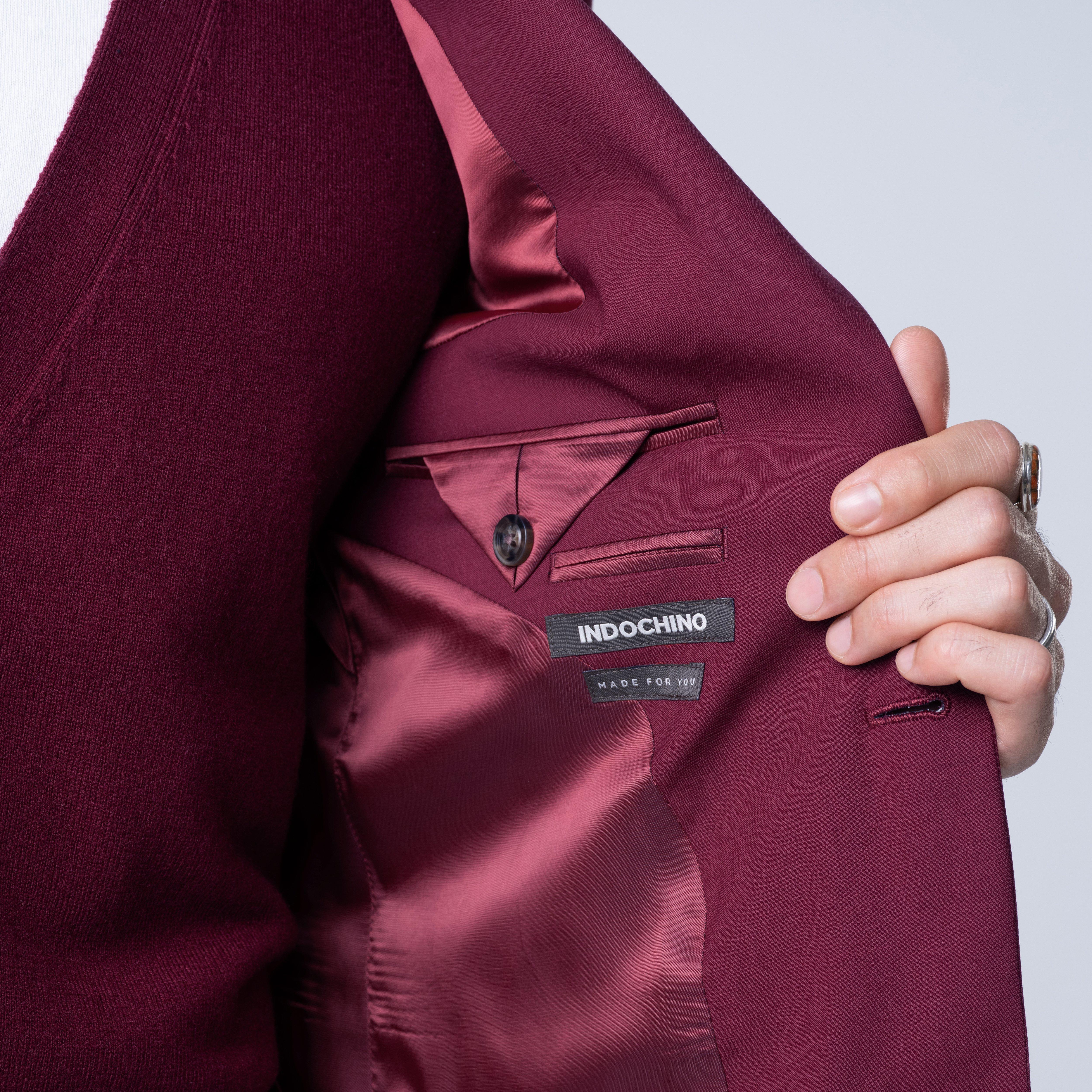 Product thumbnail 5 Burgundy suit - Howell Solid Design from Luxury Indochino Collection