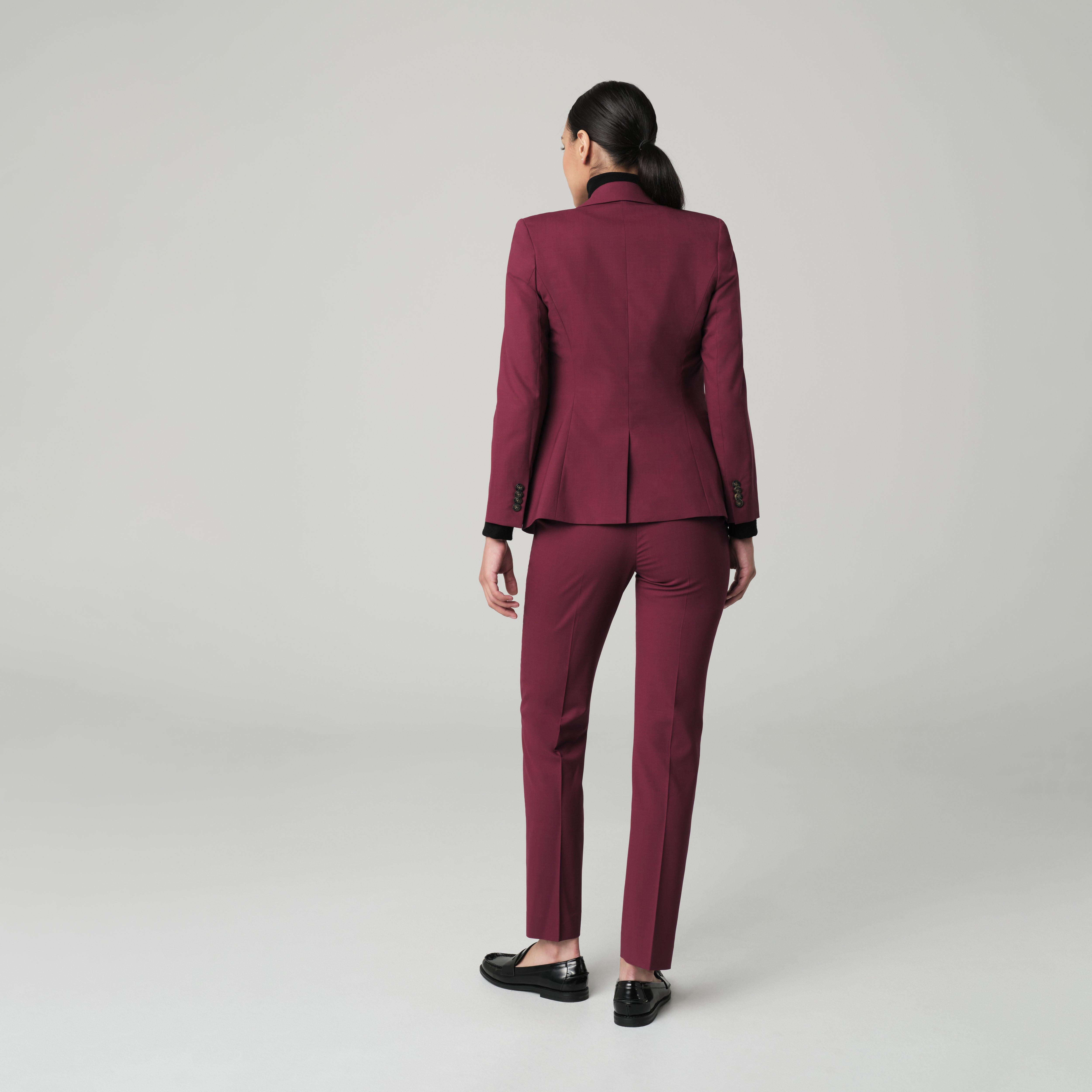 Product thumbnail 2 Burgundy suit women - Howell Solid Design from Luxury Indochino Collection