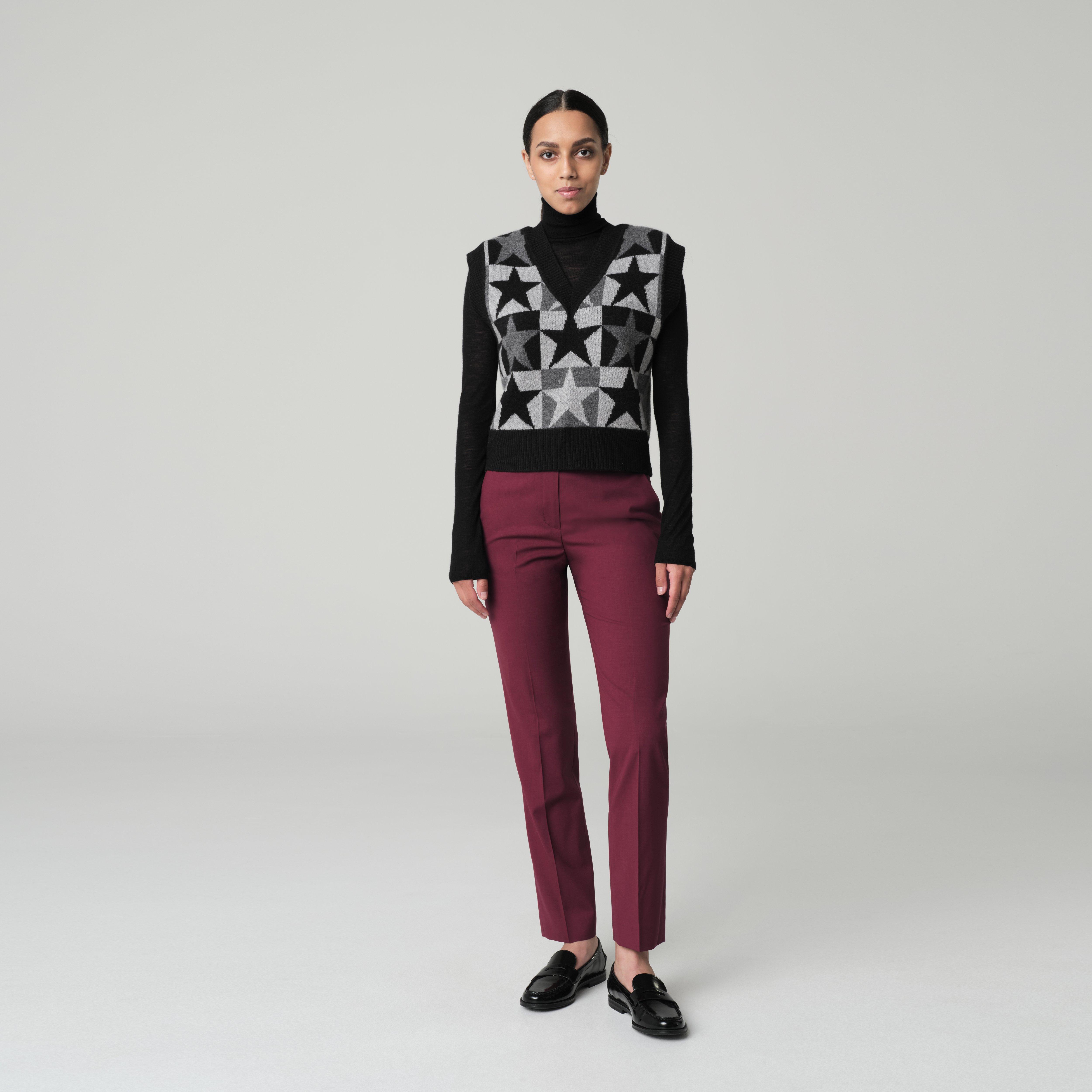 Product thumbnail 3 Burgundy suit women - Howell Solid Design from Luxury Indochino Collection