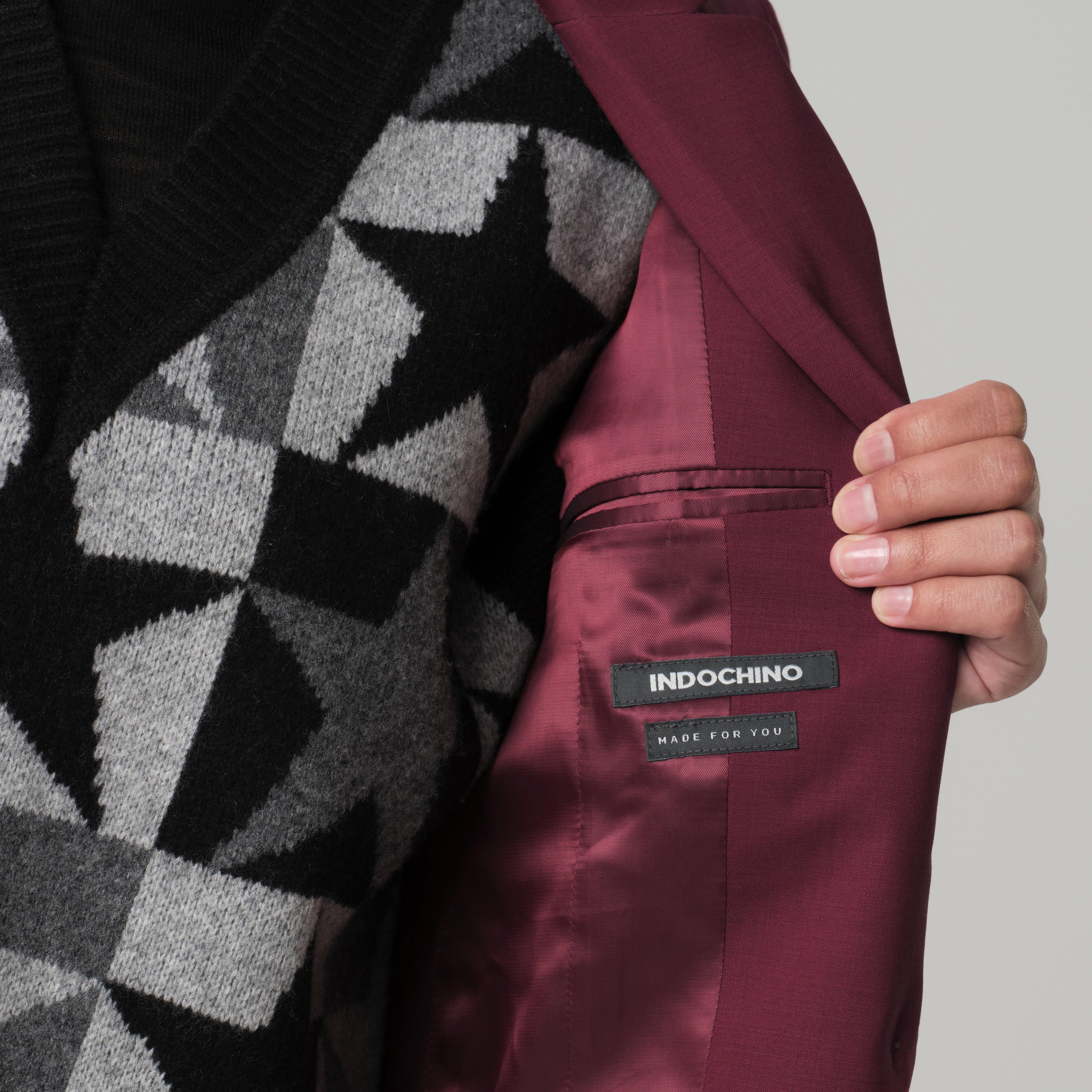 Product thumbnail 5 Burgundy suit women - Howell Solid Design from Luxury Indochino Collection