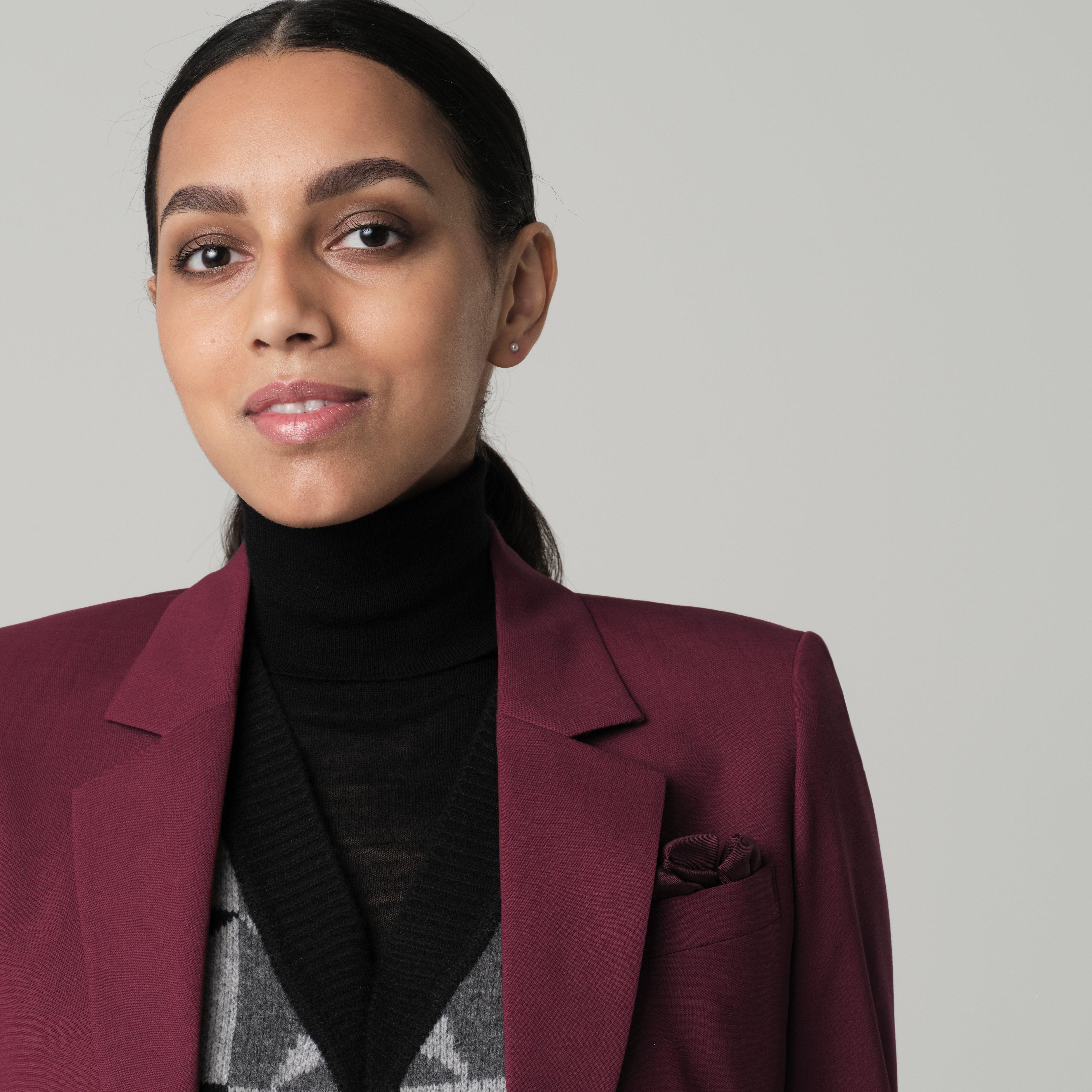 Product thumbnail 6 Burgundy suit women - Howell Solid Design from Luxury Indochino Collection