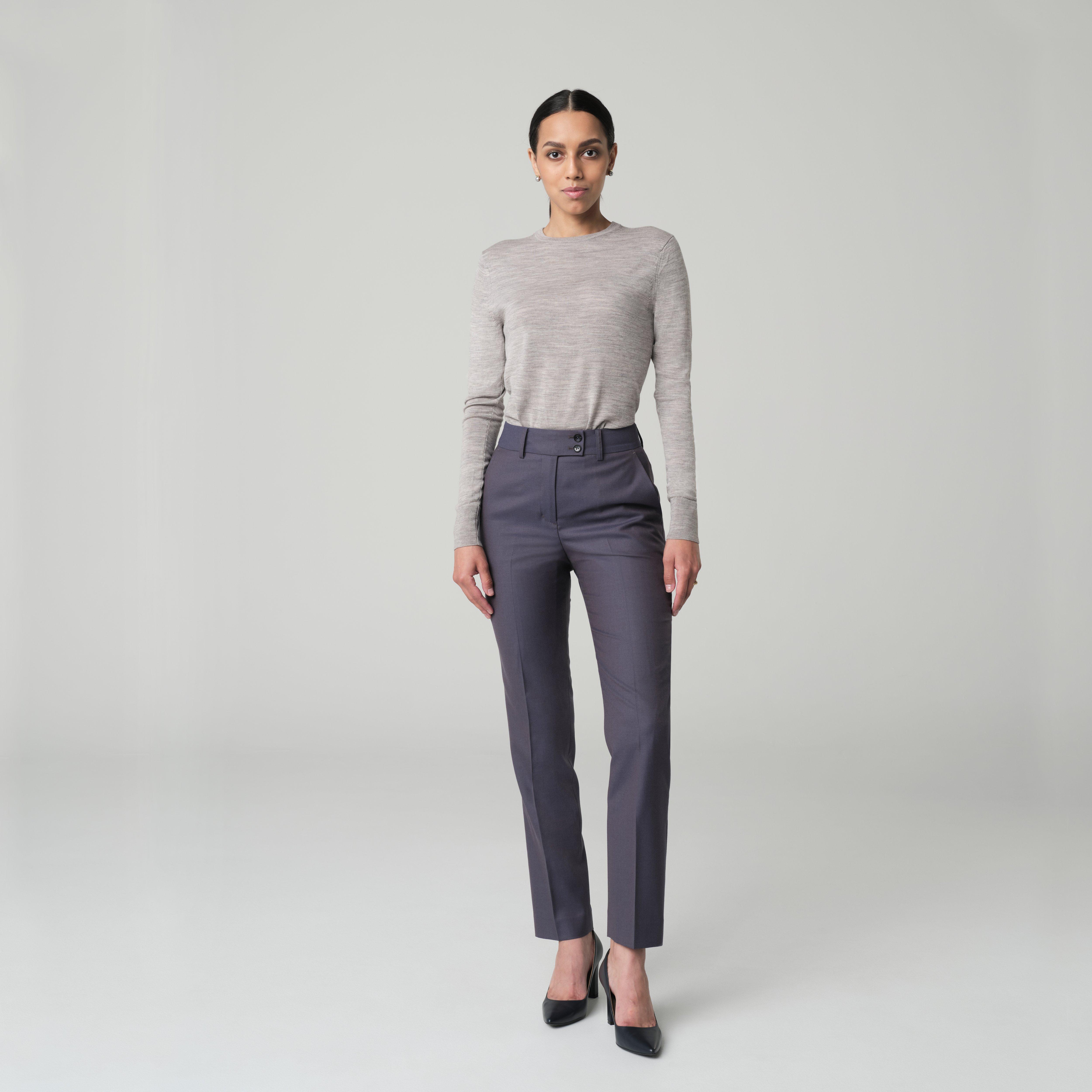 Purple pants women - Hoxton Solid Design from Luxury Indochino Collection